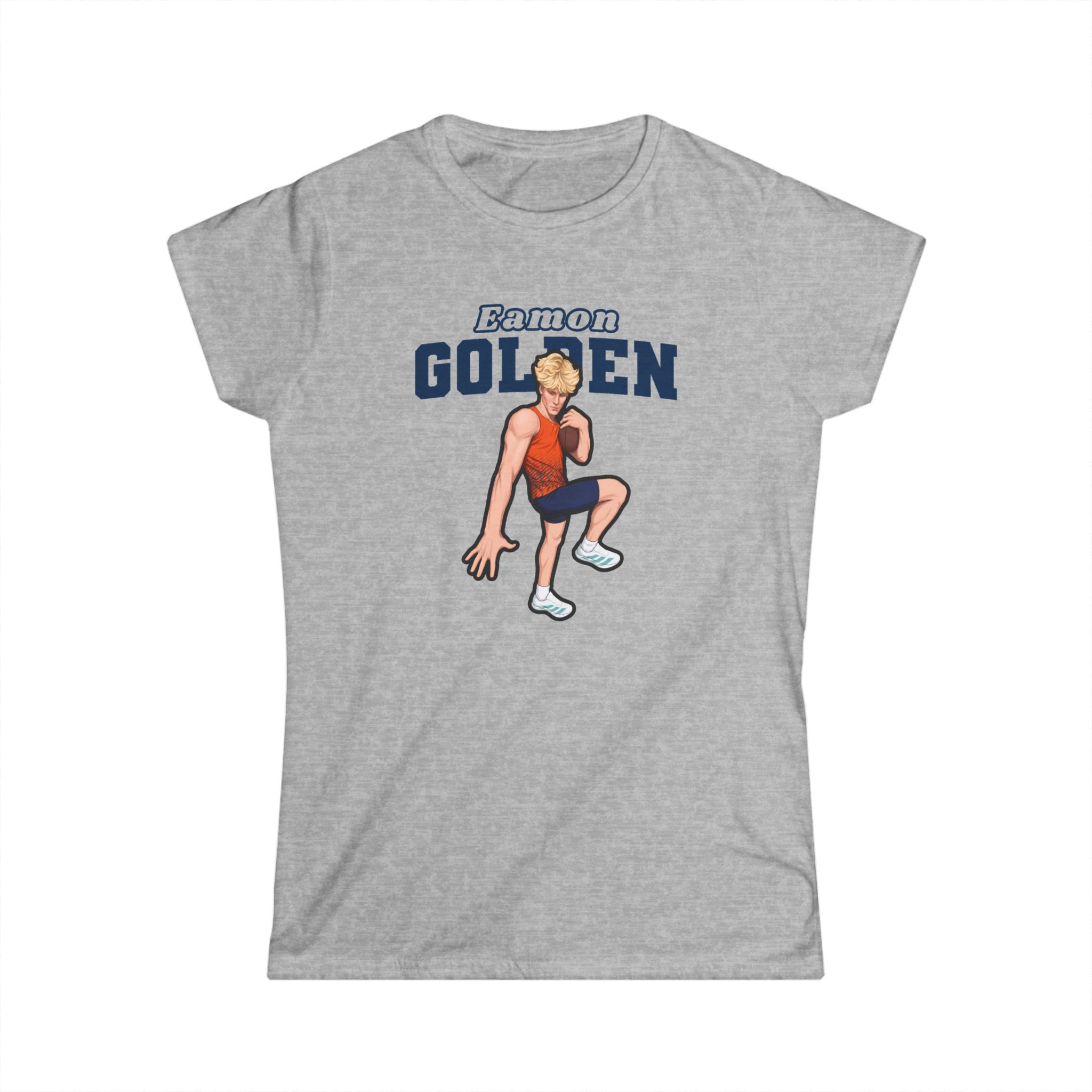 Women's Softstyle Tee — character_name_arch in Grey