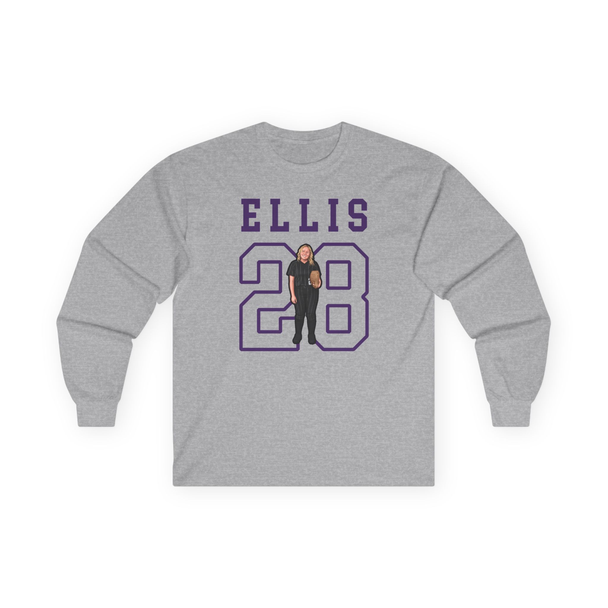 Long Sleeve Tee — character_shirsey in Grey