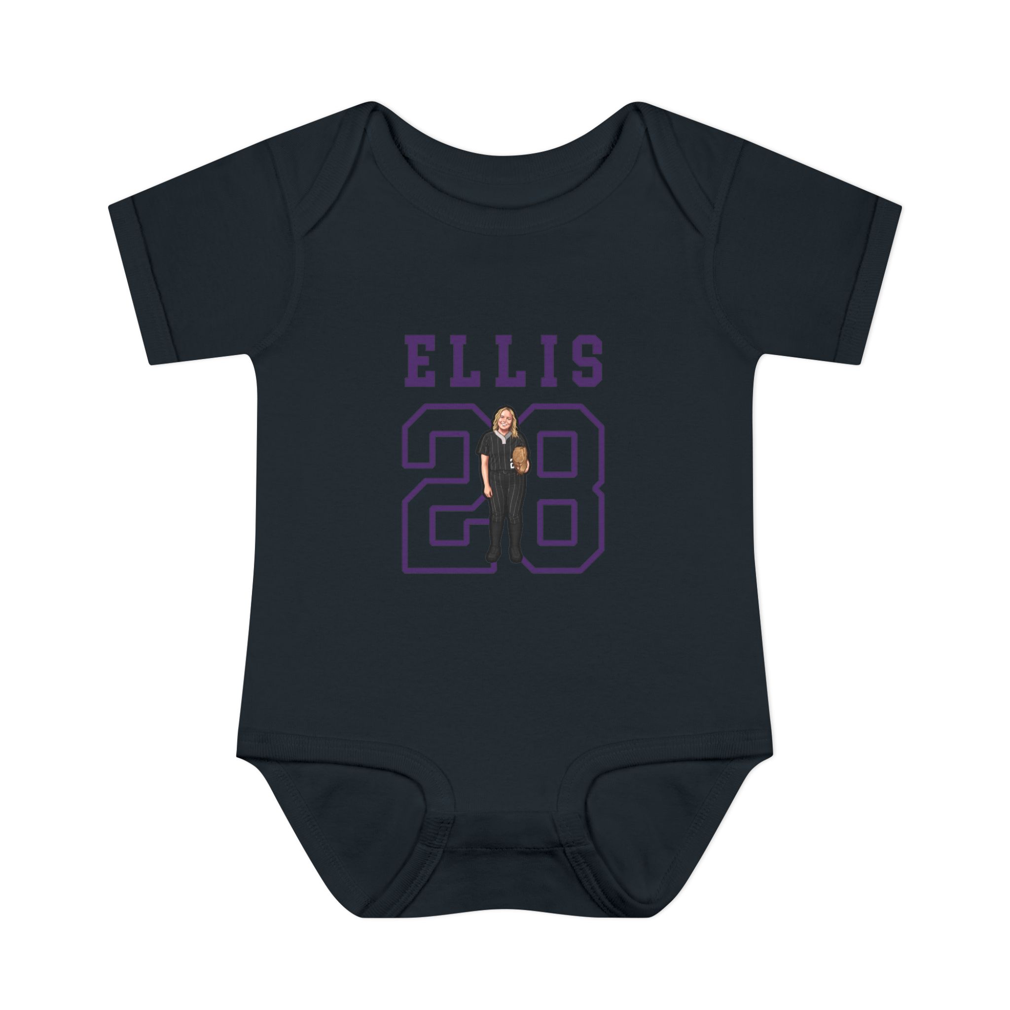 Baby Onesie — character_shirsey in Black