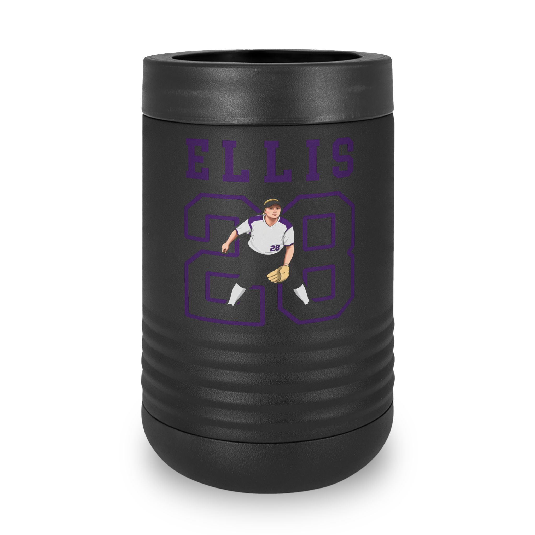 Stainless Can Cooler — character_shirsey in Black