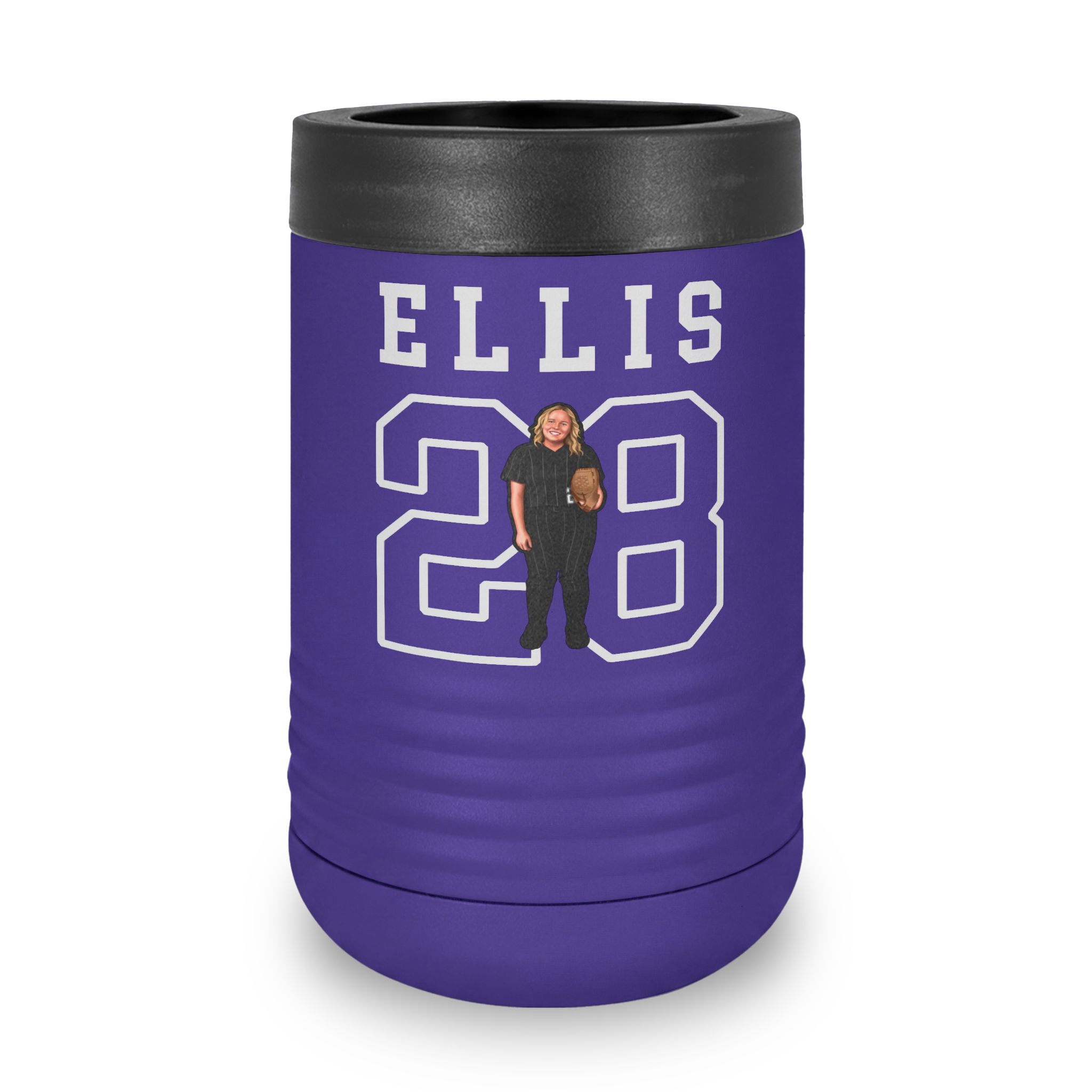 Stainless Can Cooler — character_shirsey in Purple