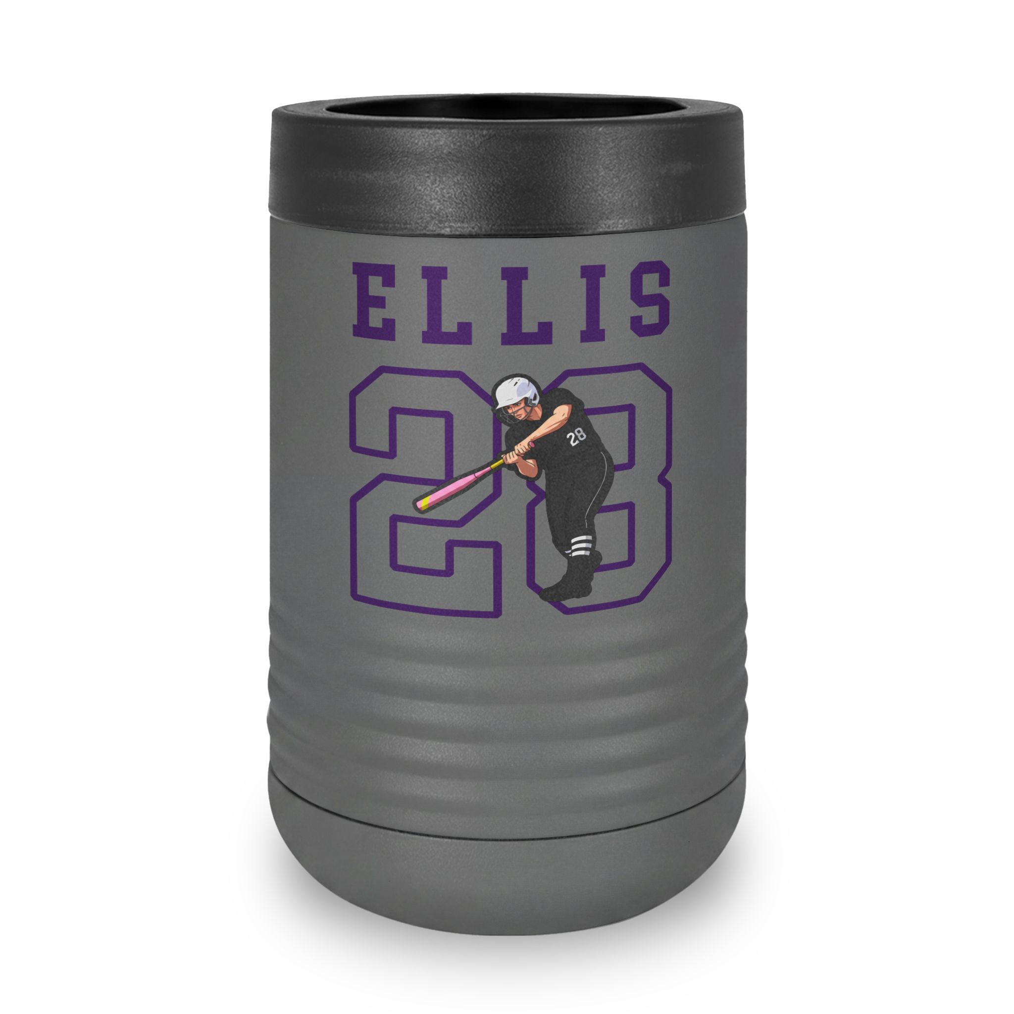 Stainless Can Cooler — character_shirsey in Grey