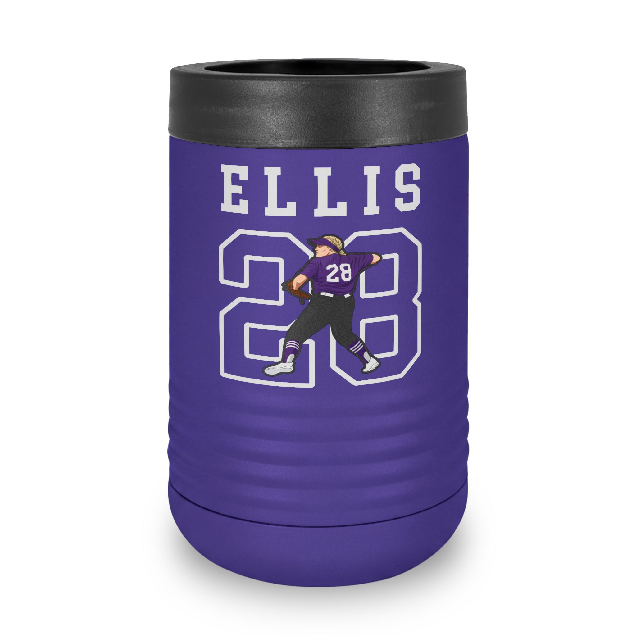 Stainless Can Cooler — character_shirsey in Purple