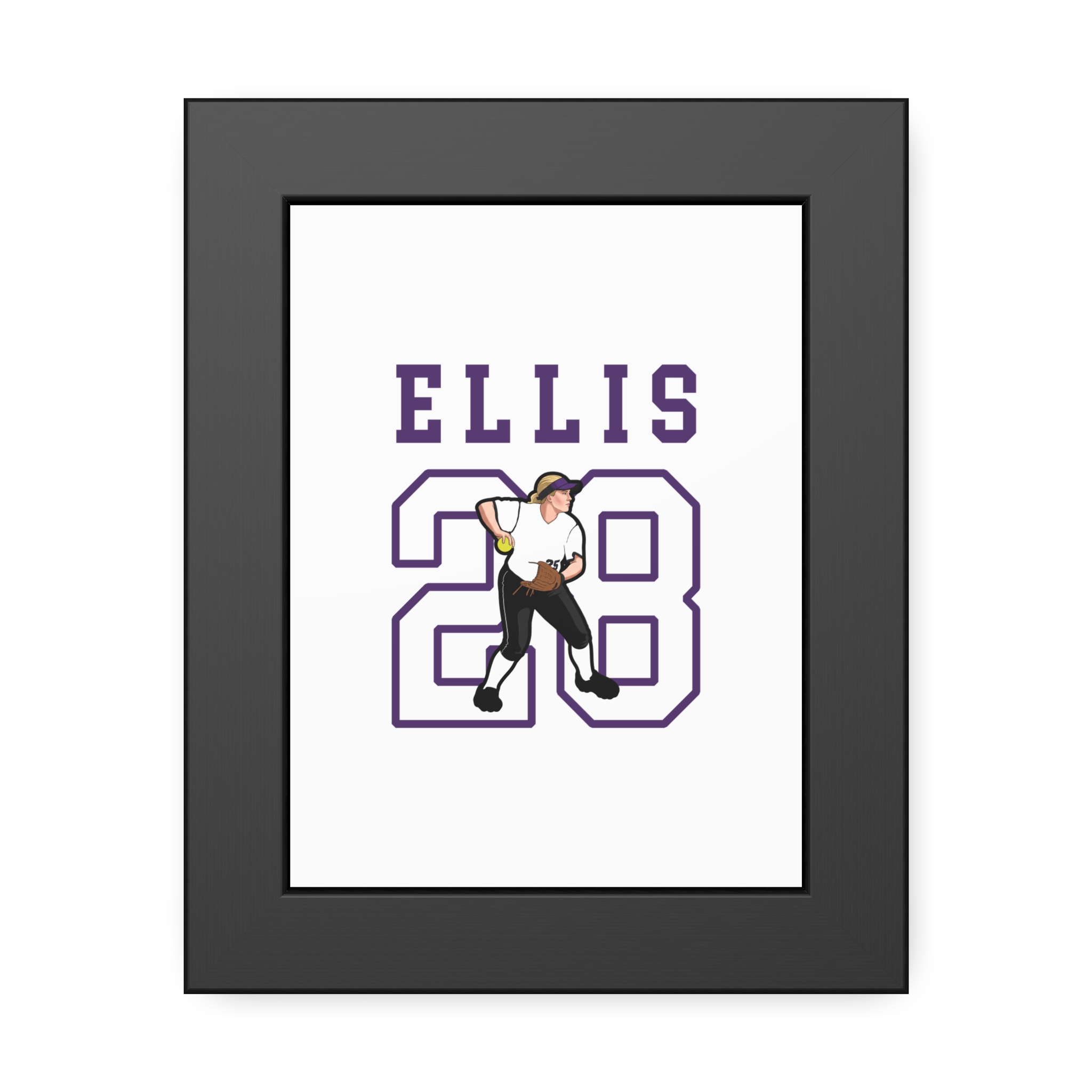 Framed Poster — character_shirsey in Black