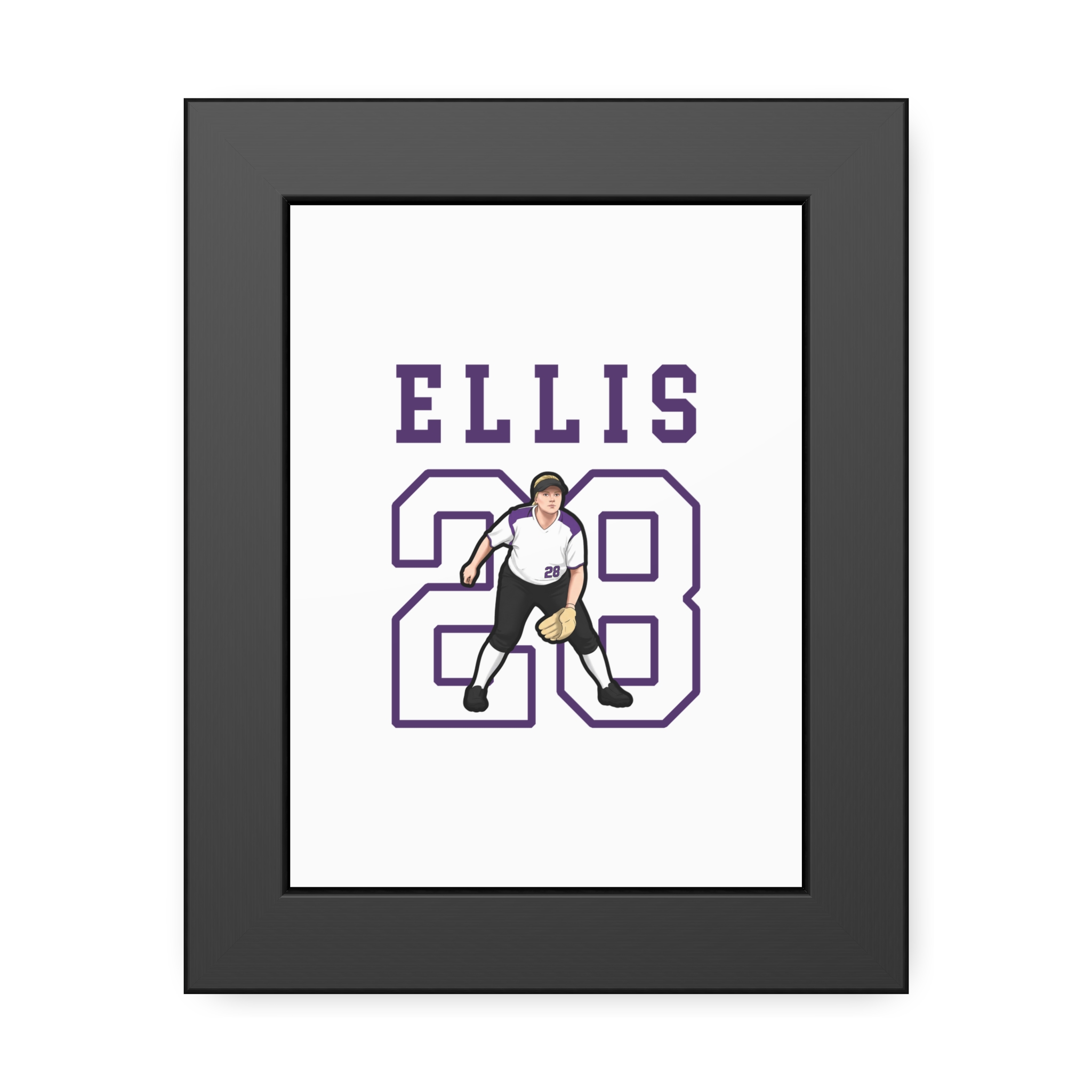 Framed Poster — character_shirsey in Black