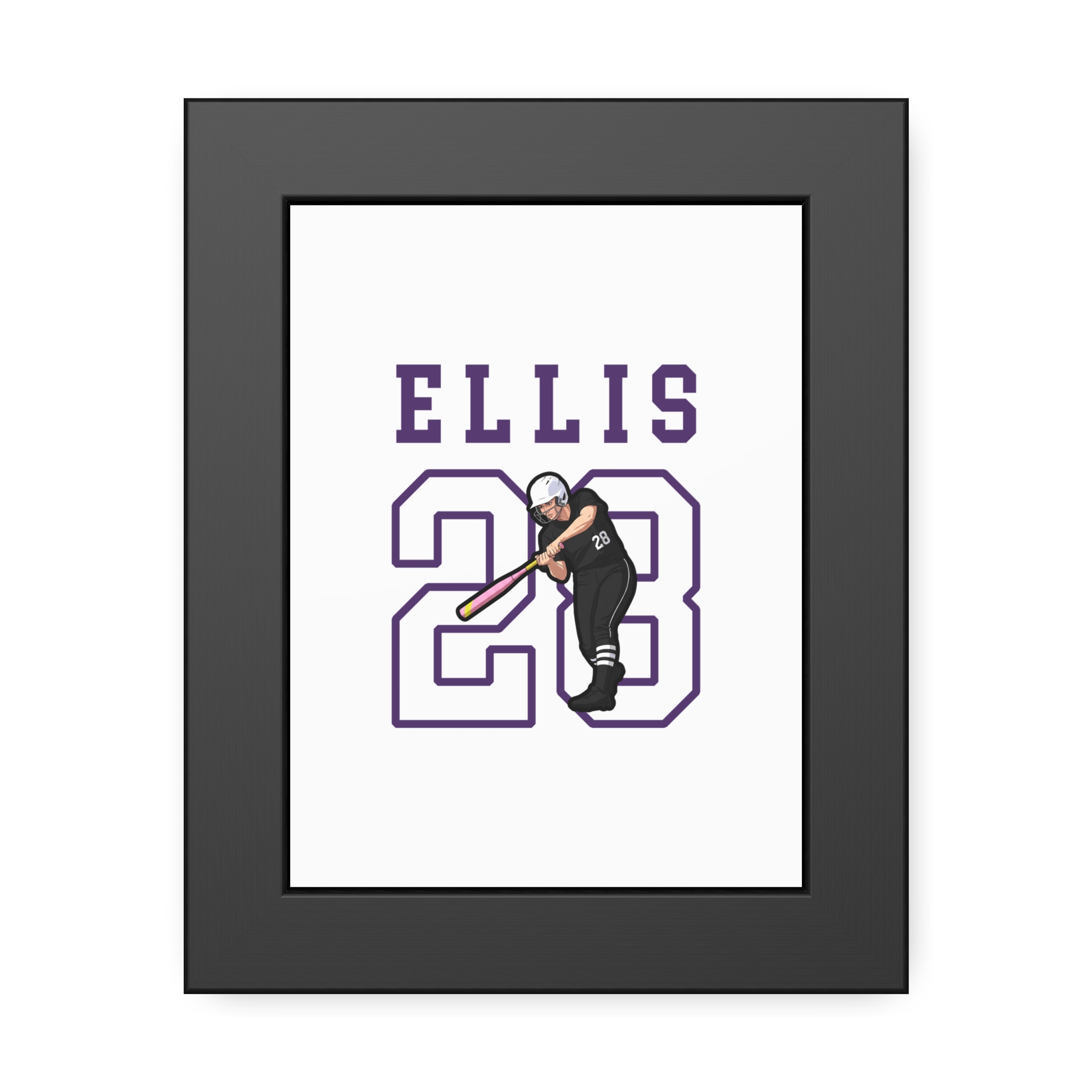Framed Poster — character_shirsey in Black