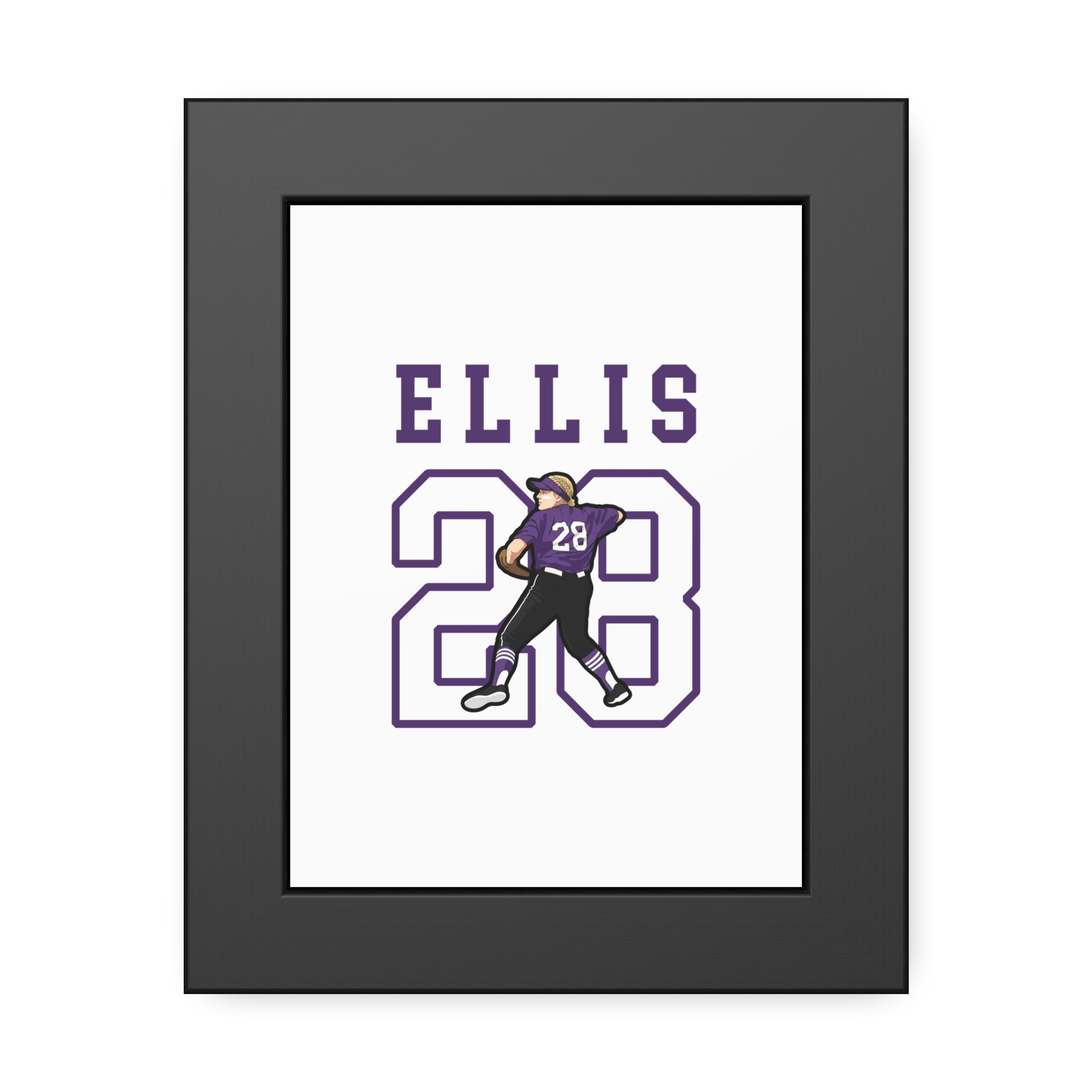 Framed Poster — character_shirsey in Black