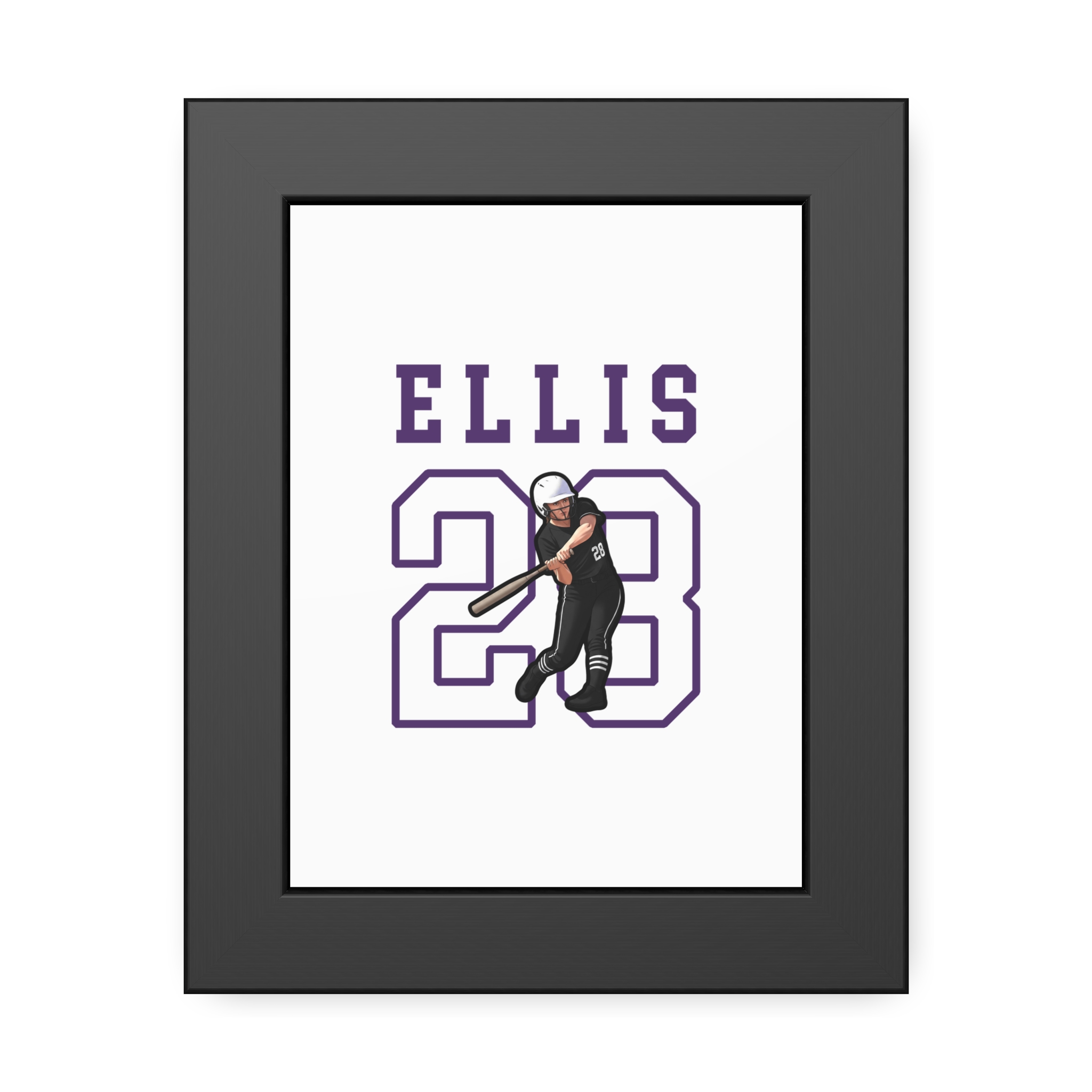 Framed Poster — character_shirsey in Black