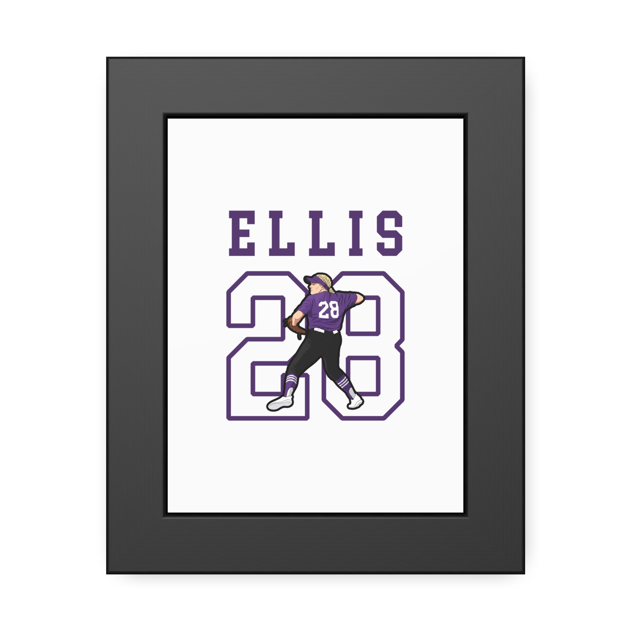 Framed Poster — character_shirsey in Black