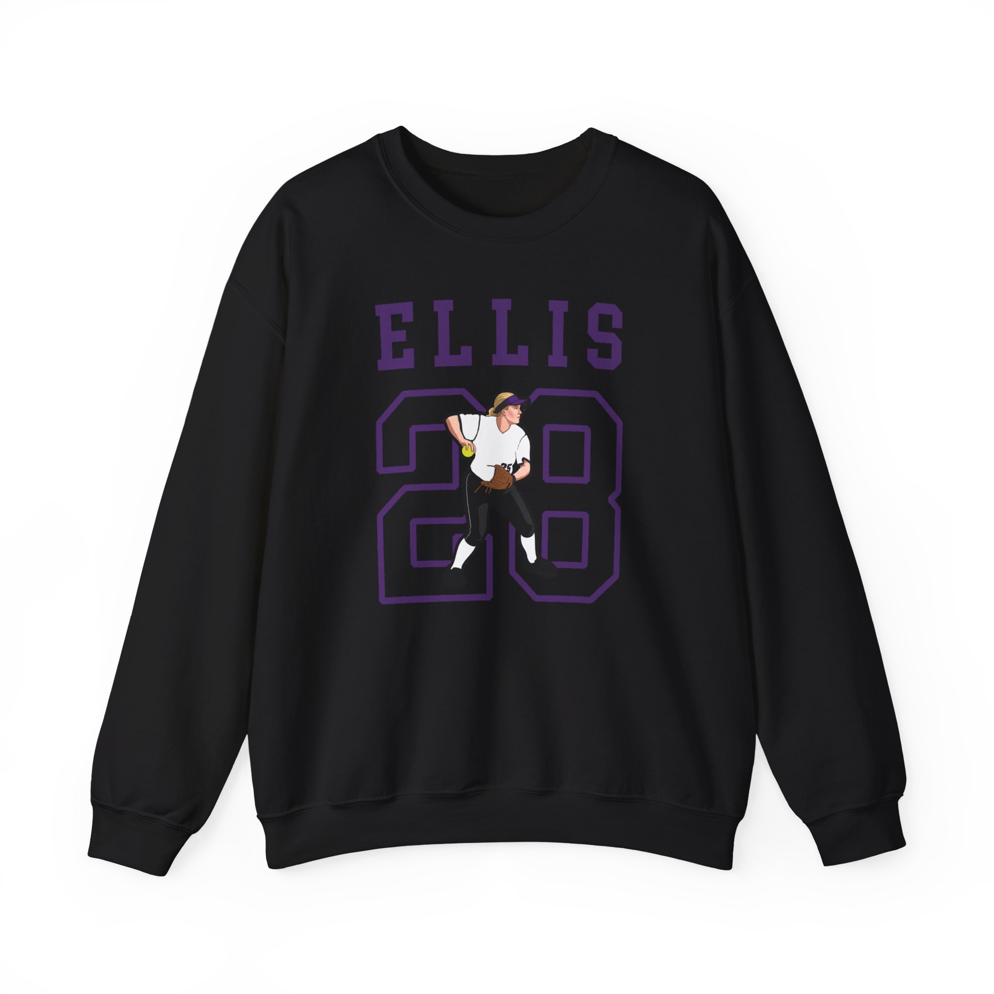Crewneck Sweatshirt — character_shirsey in Black