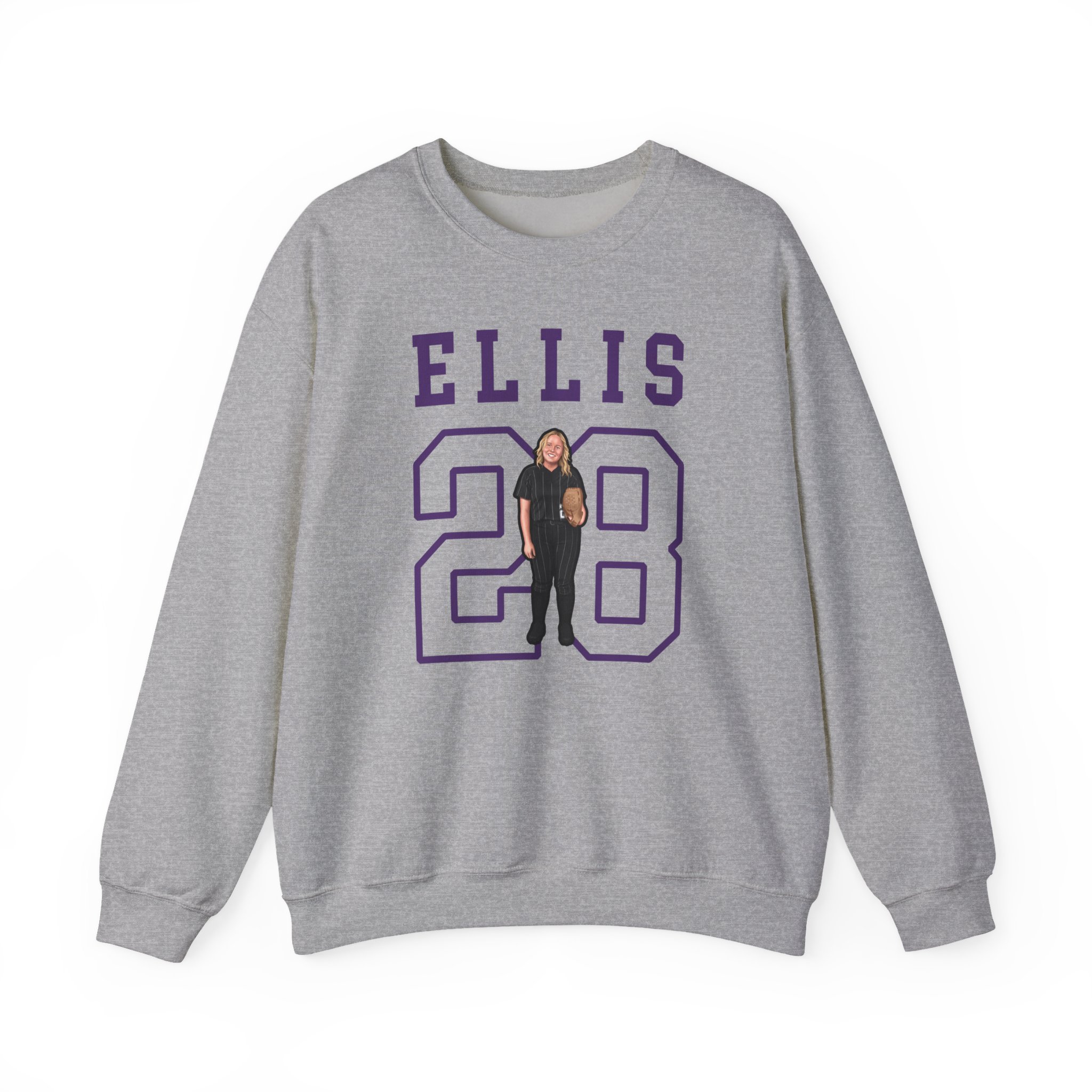 Crewneck Sweatshirt — character_shirsey in Grey