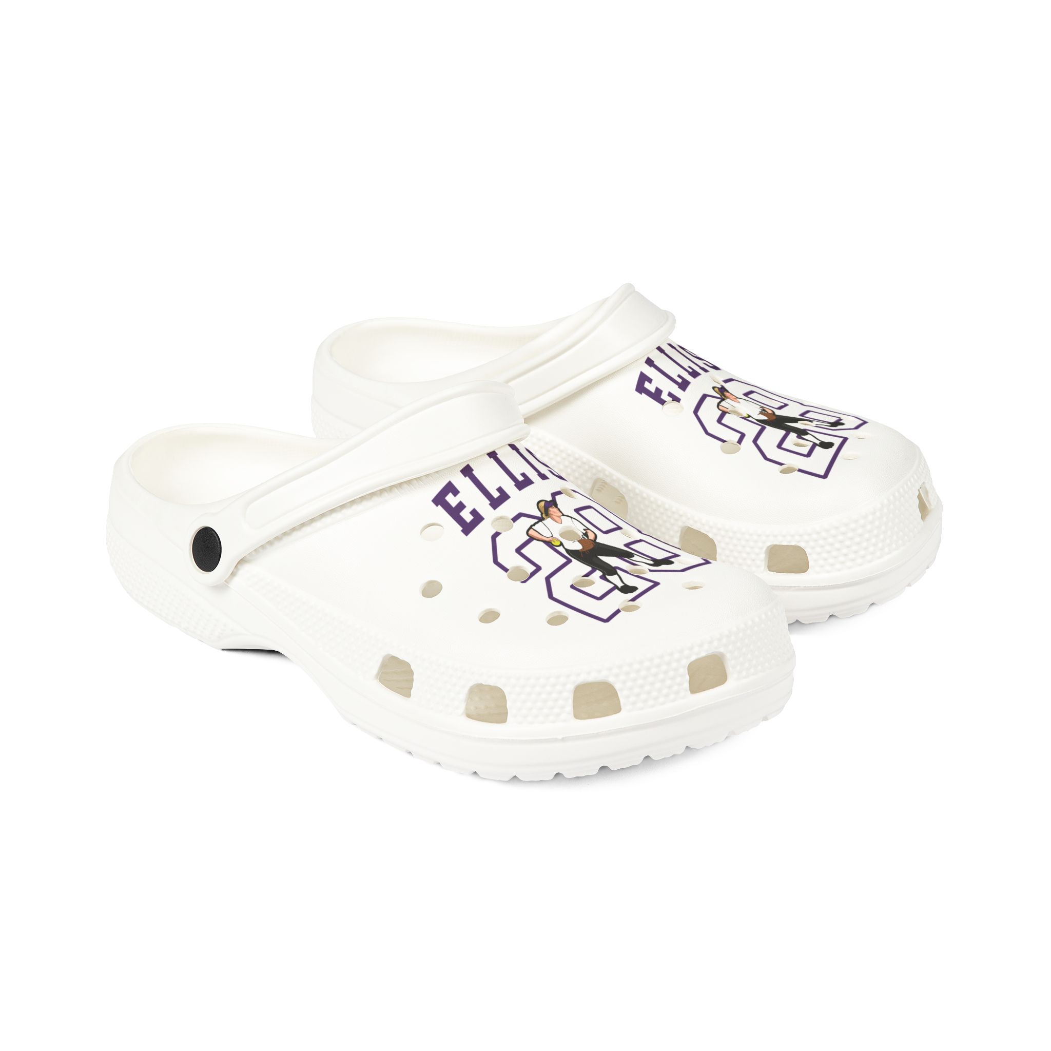 Rubber Clogs — character_shirsey in White