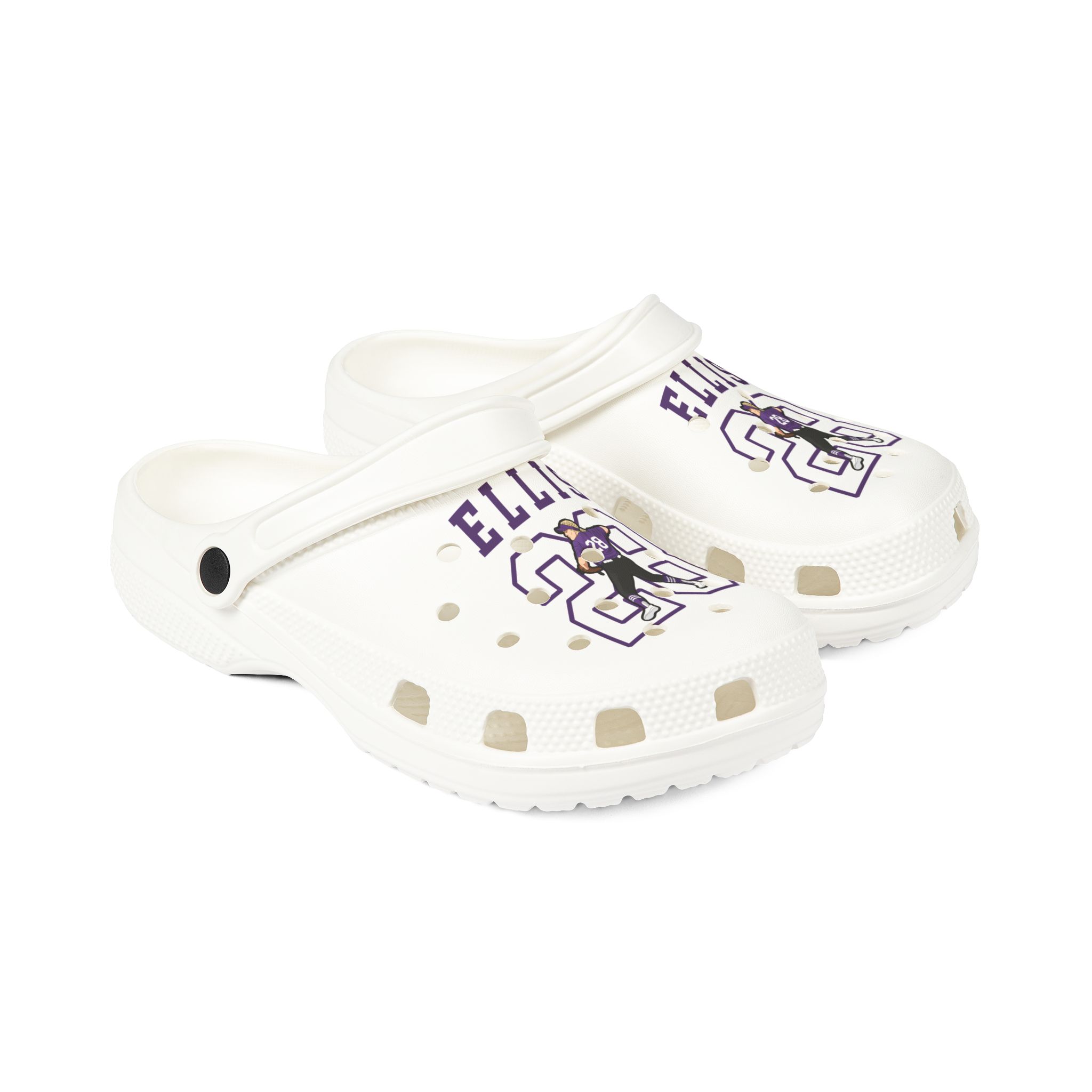 Rubber Clogs — character_shirsey in White