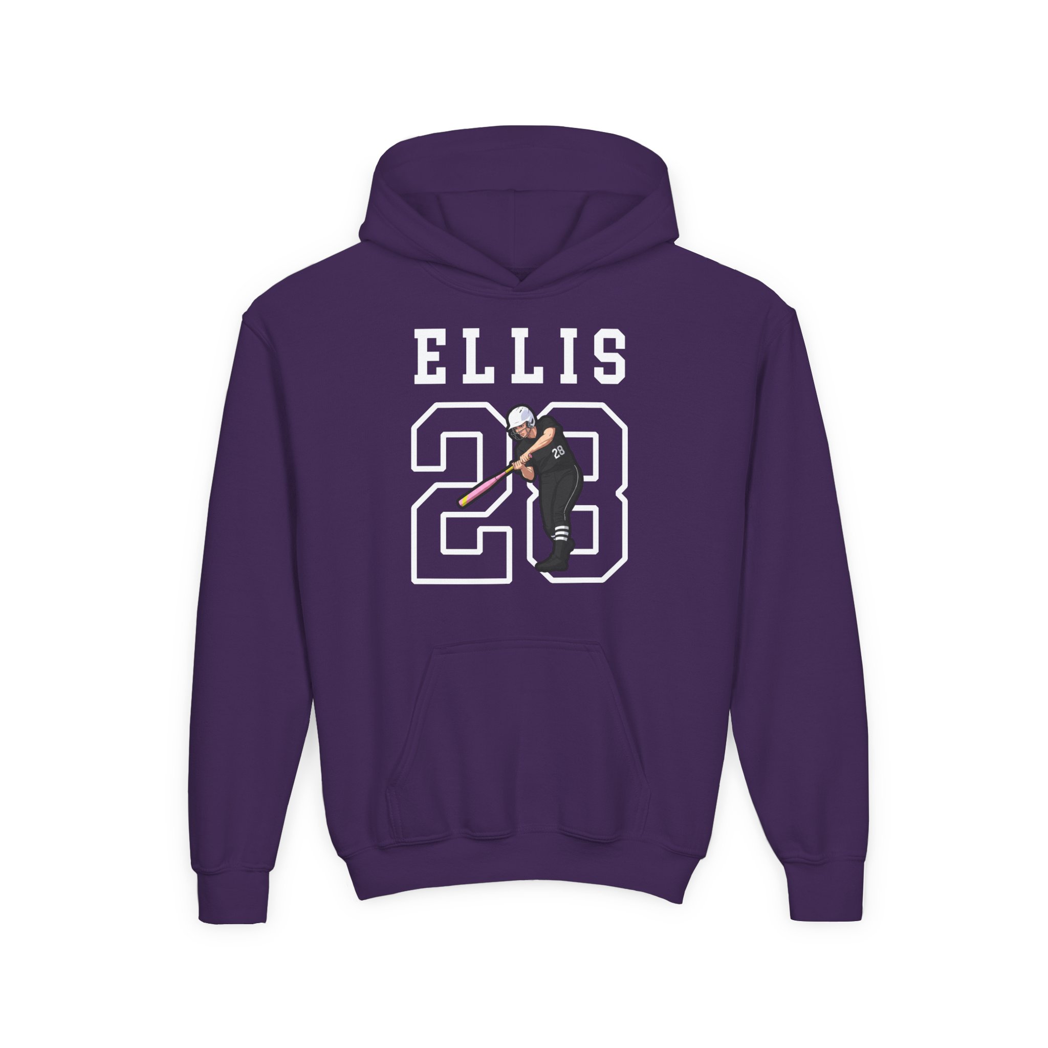 Youth Hoodie — character_shirsey in Purple