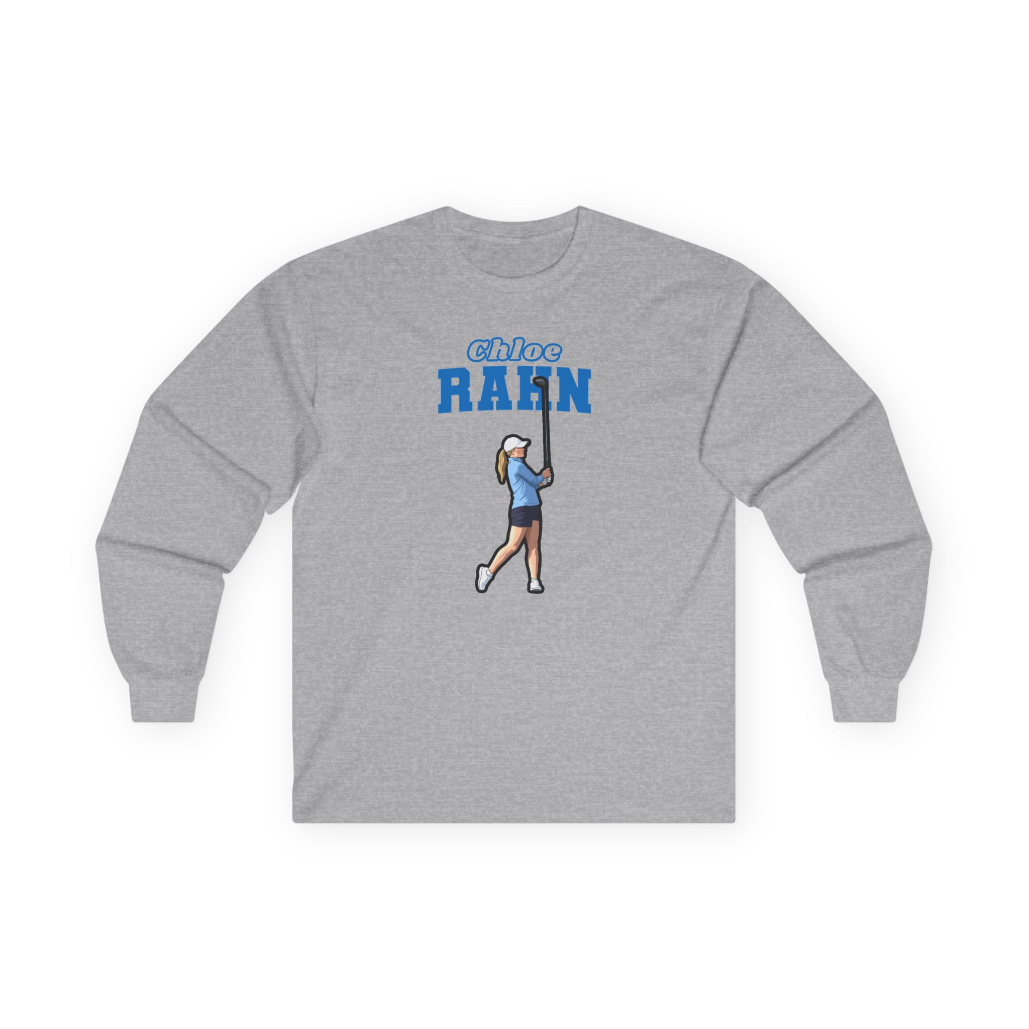 Long Sleeve Tee — character_name_arch in Grey