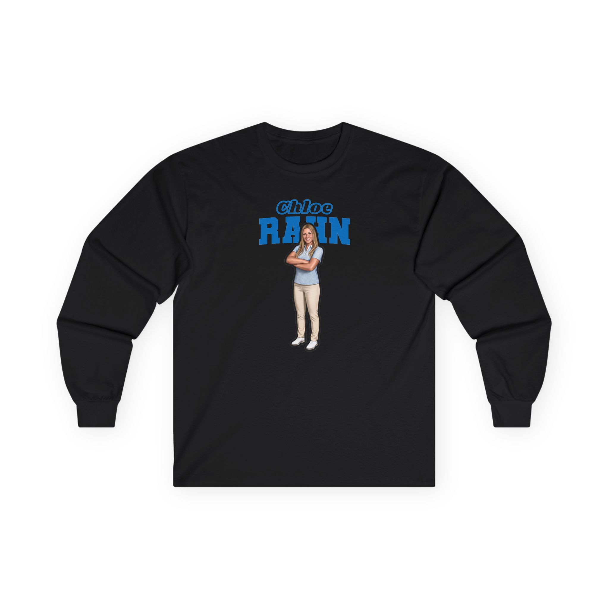 Long Sleeve Tee — character_name_arch in Black