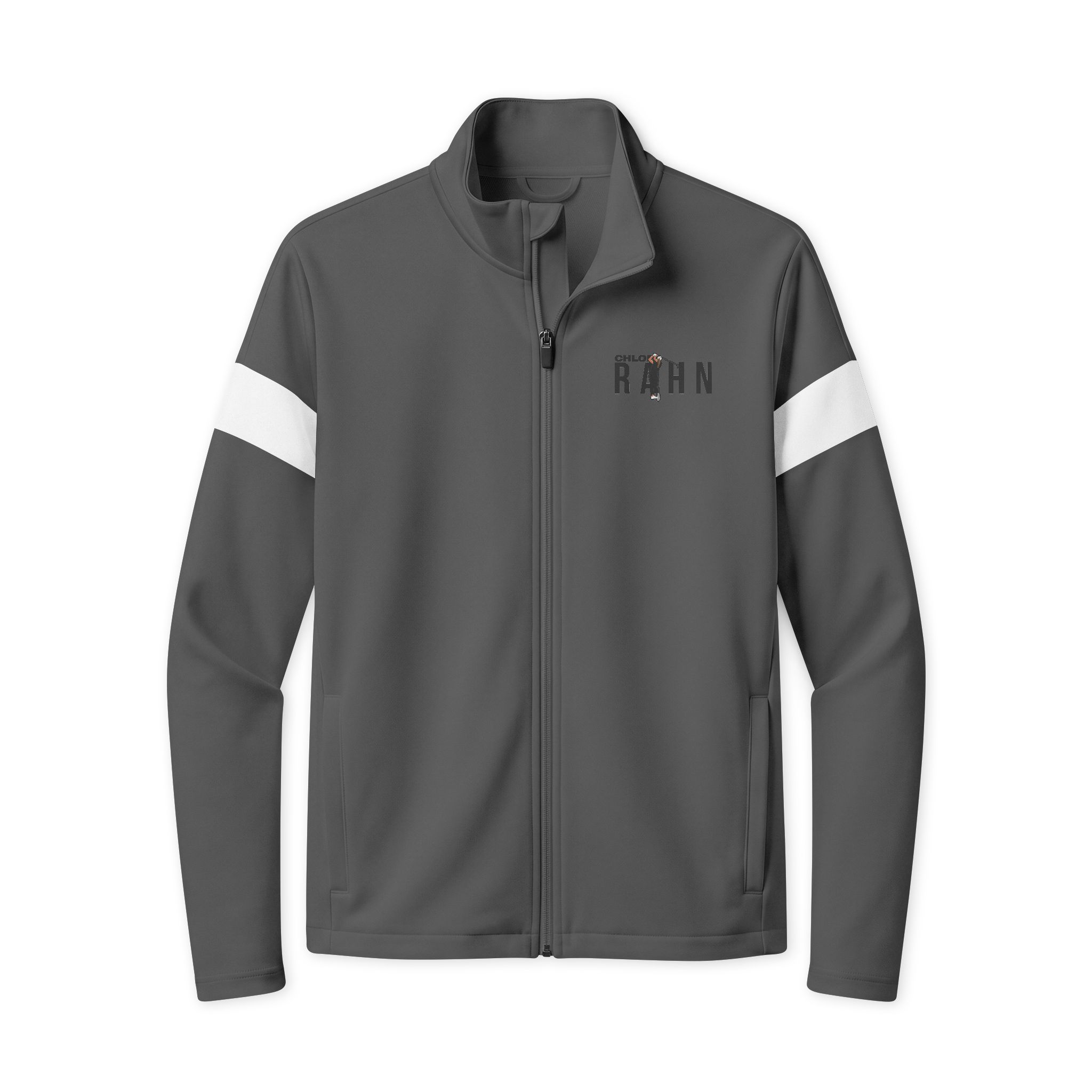 Travel Full-Zip Jacket — character_player_name in Iron Grey/ White