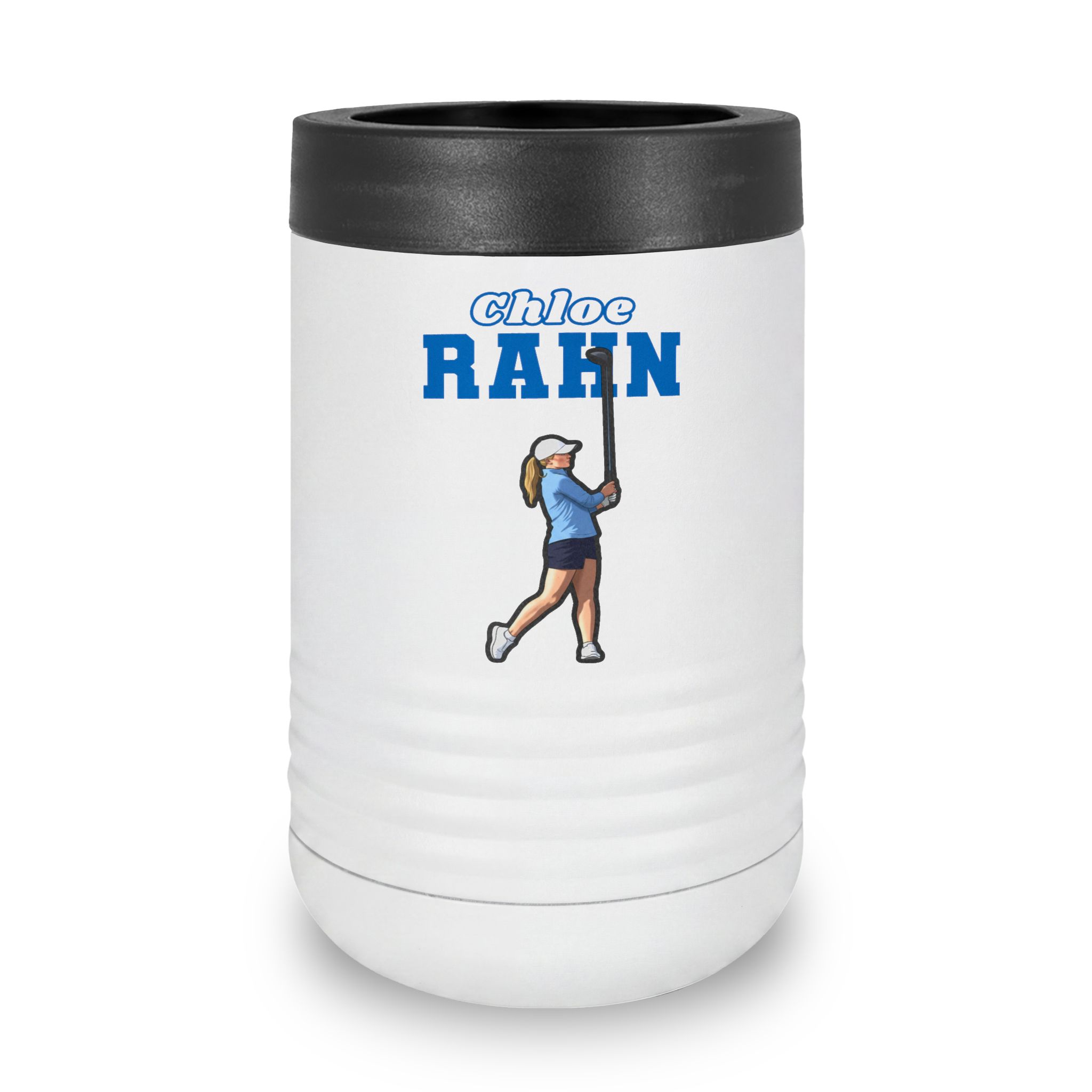 Stainless Can Cooler — character_name_arch in White