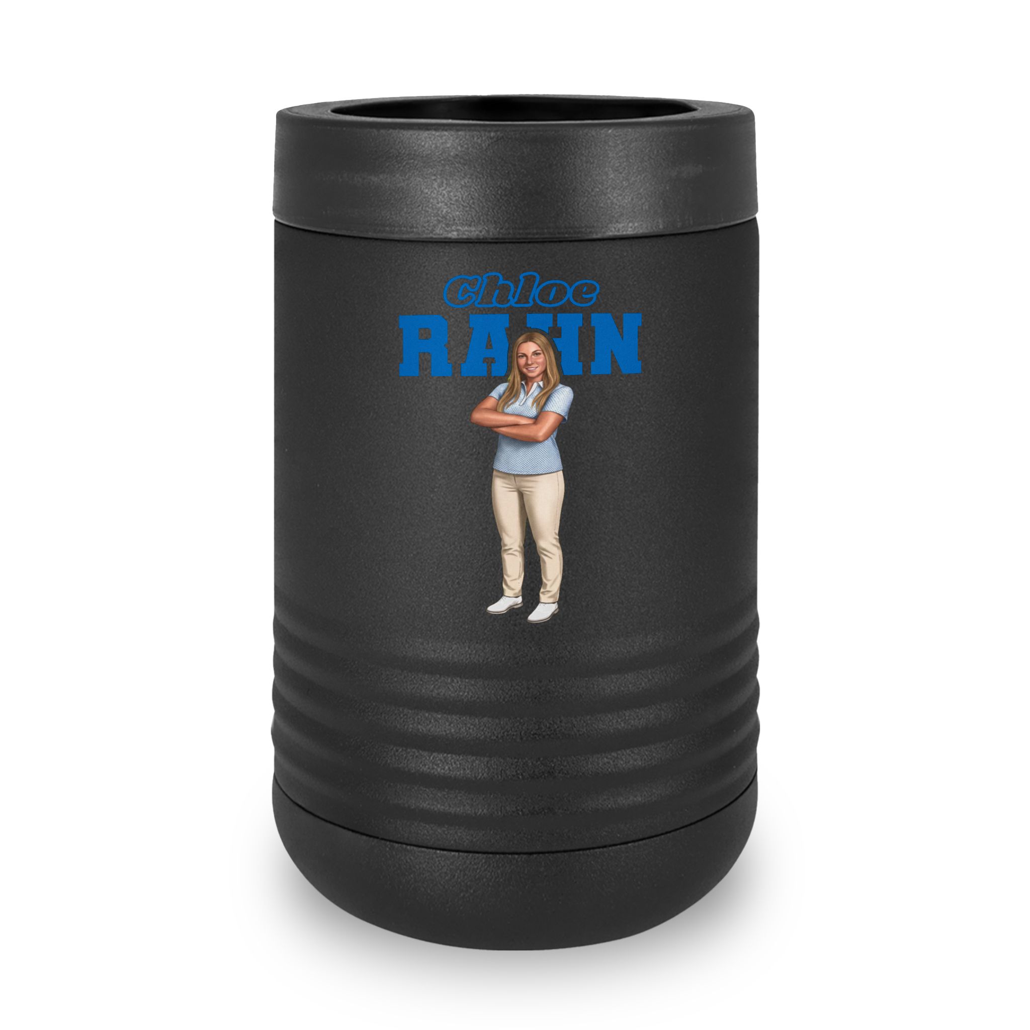 Stainless Can Cooler — character_name_arch in Black