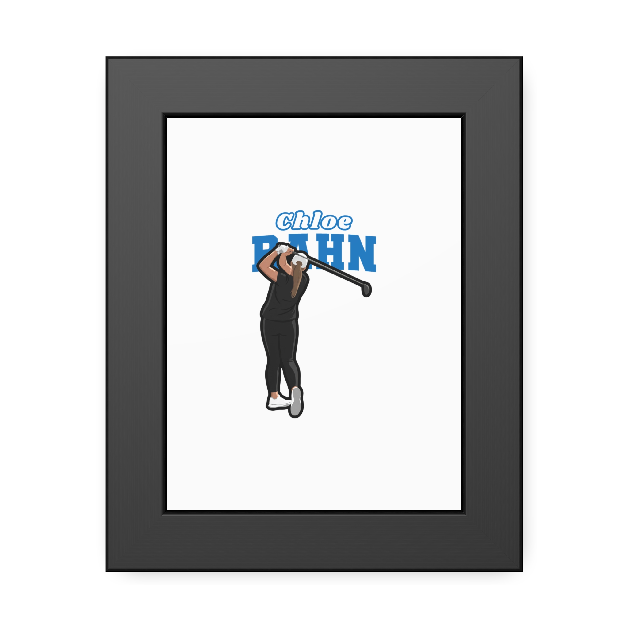 Framed Poster — character_name_arch in Black