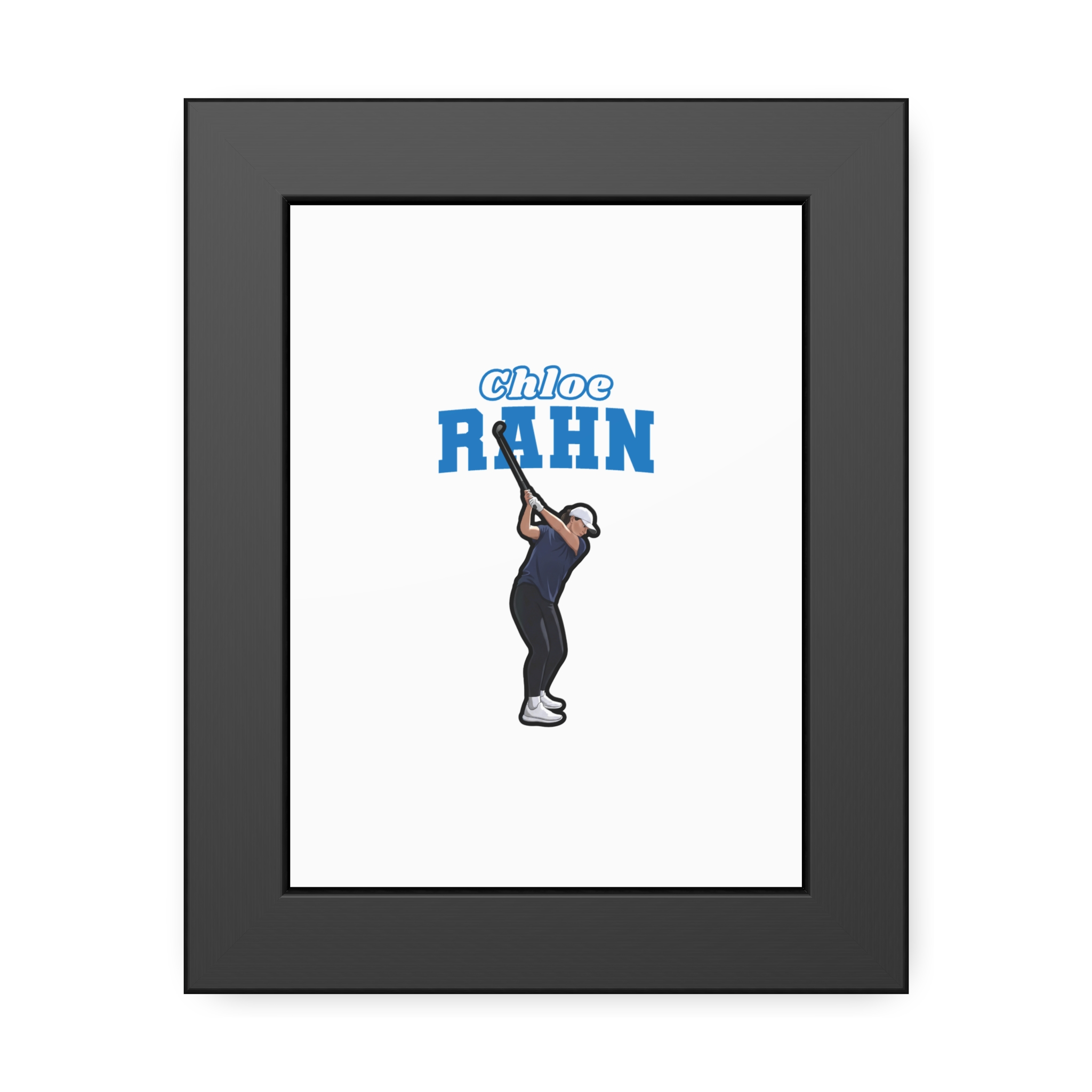 Framed Poster — character_name_arch in Black