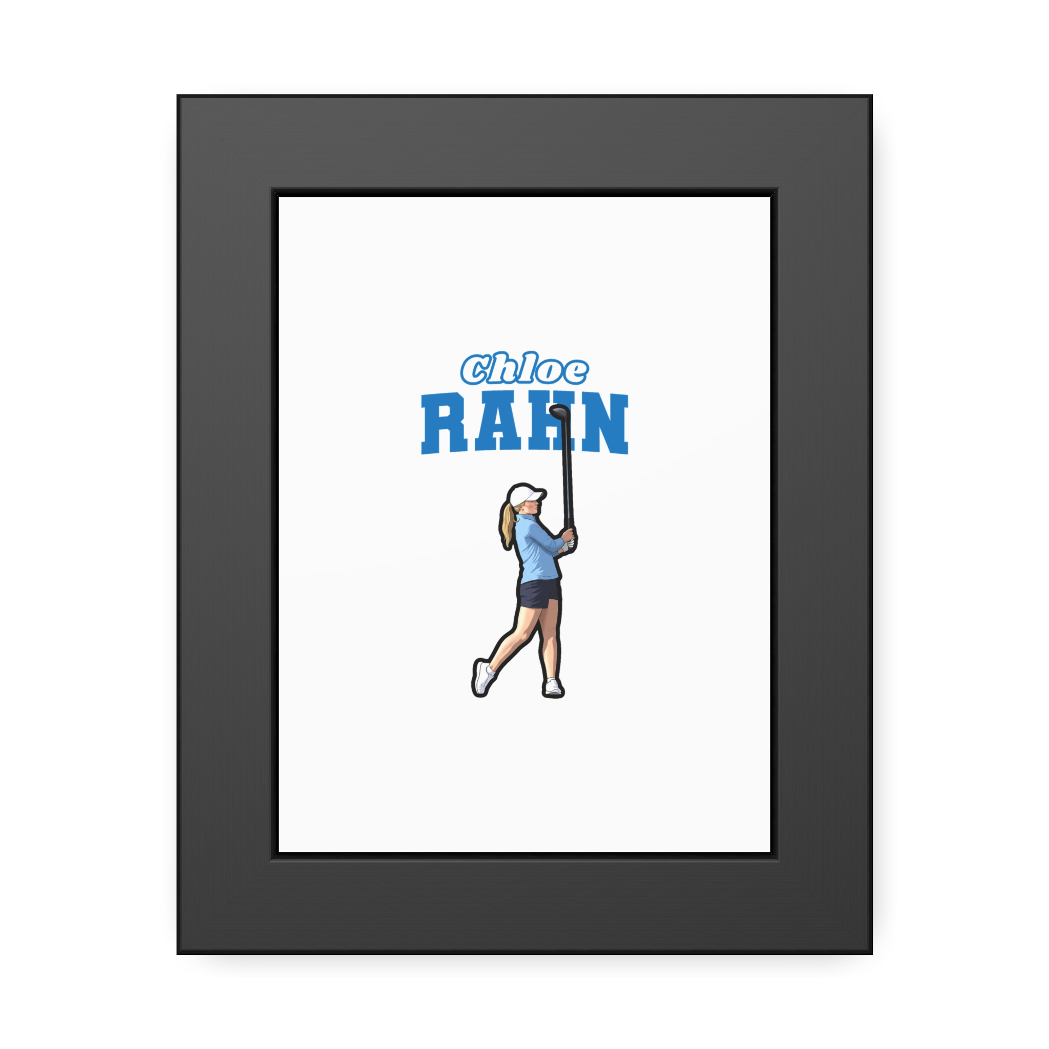 Framed Poster — character_name_arch in Black
