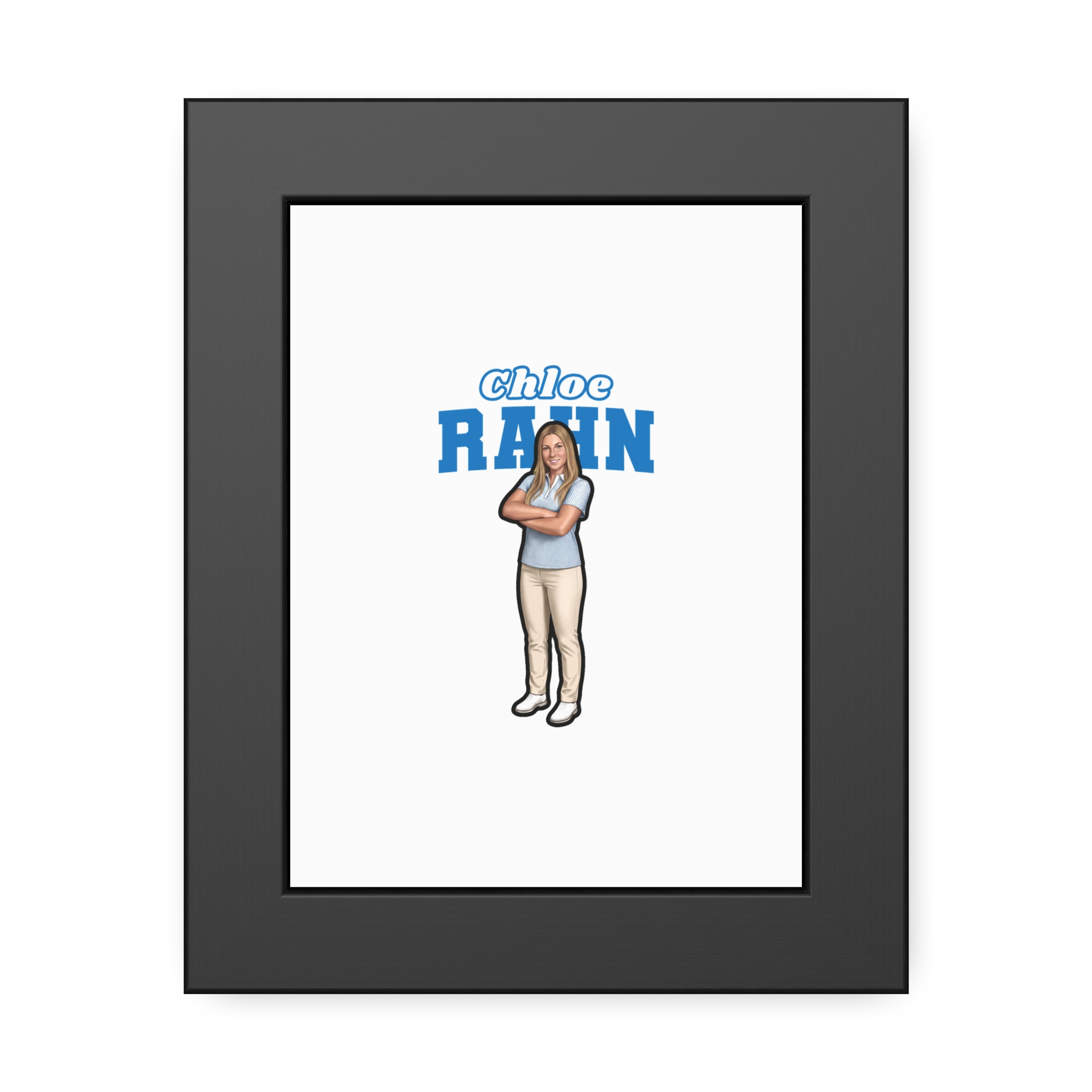 Framed Poster — character_name_arch in Black