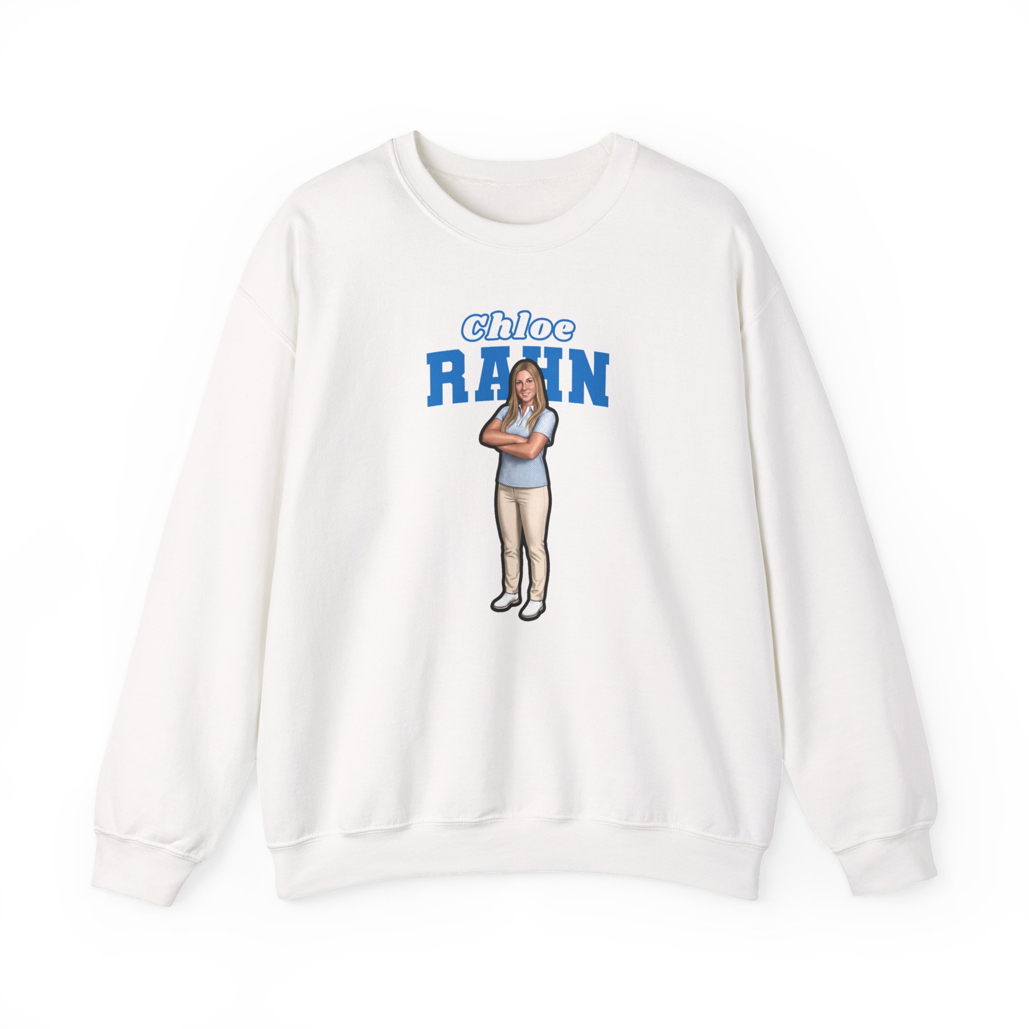 Crewneck Sweatshirt — character_name_arch in White