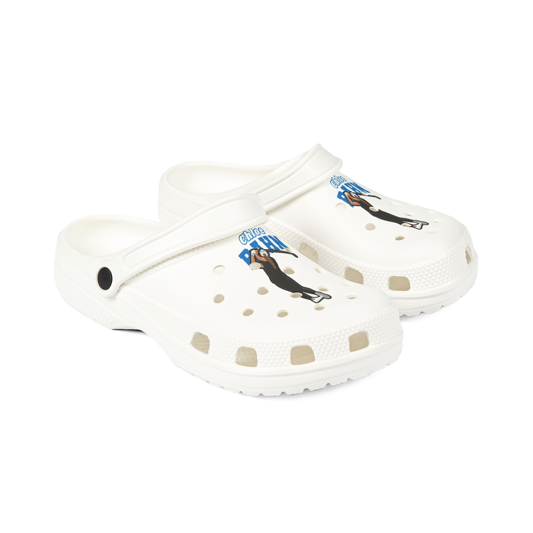 Rubber Clogs — character_name_arch in White
