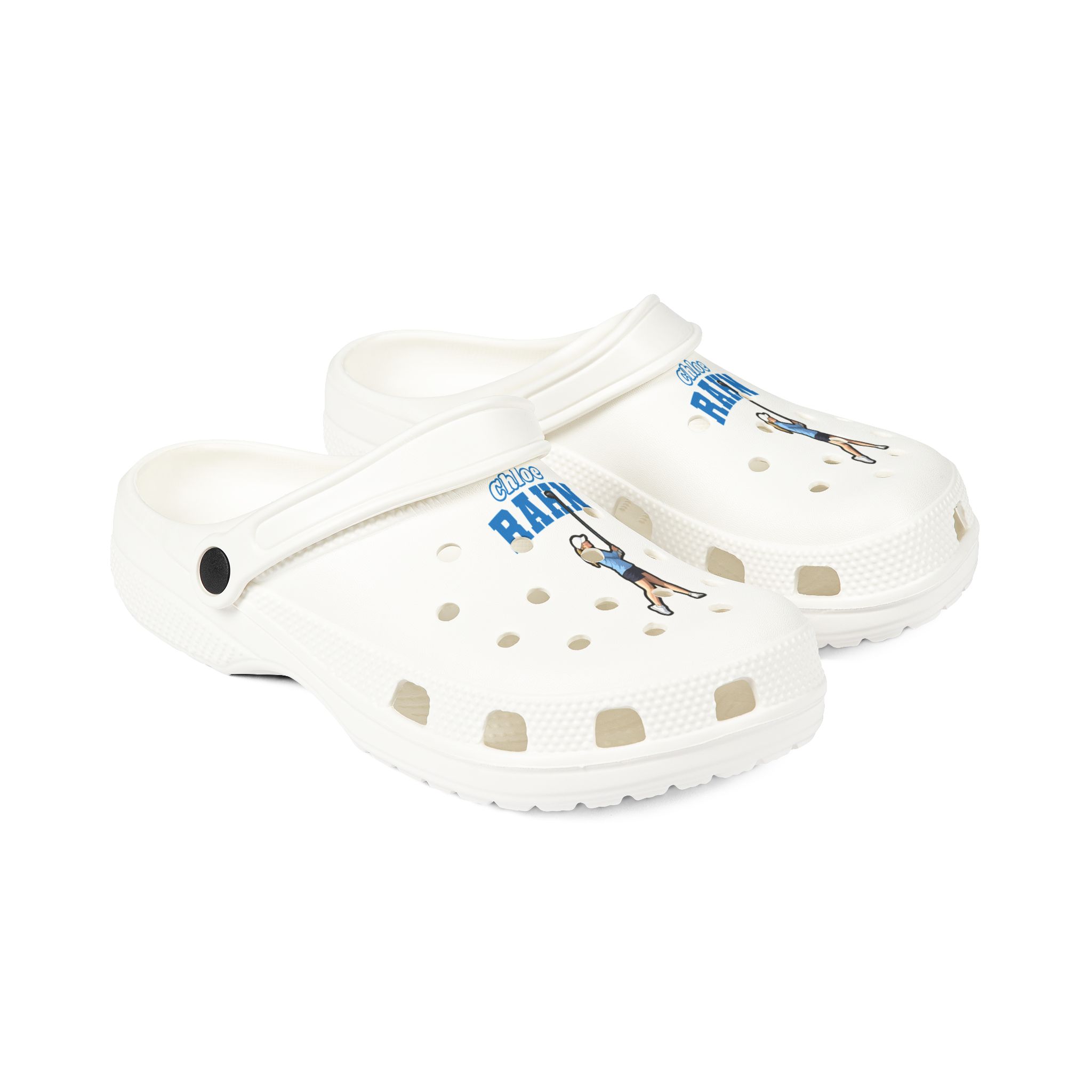 Rubber Clogs — character_name_arch in White