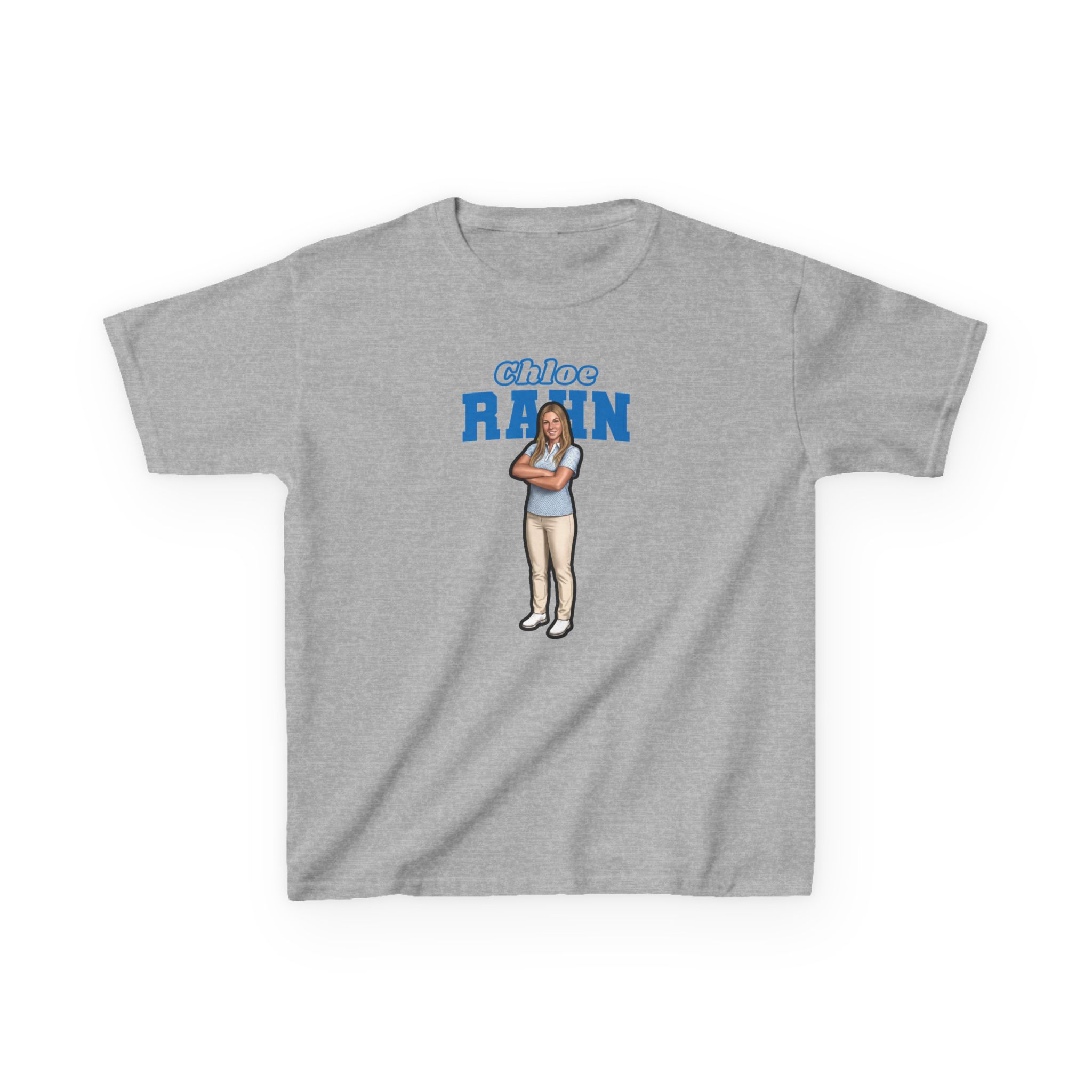 Youth Tee — character_name_arch in Grey