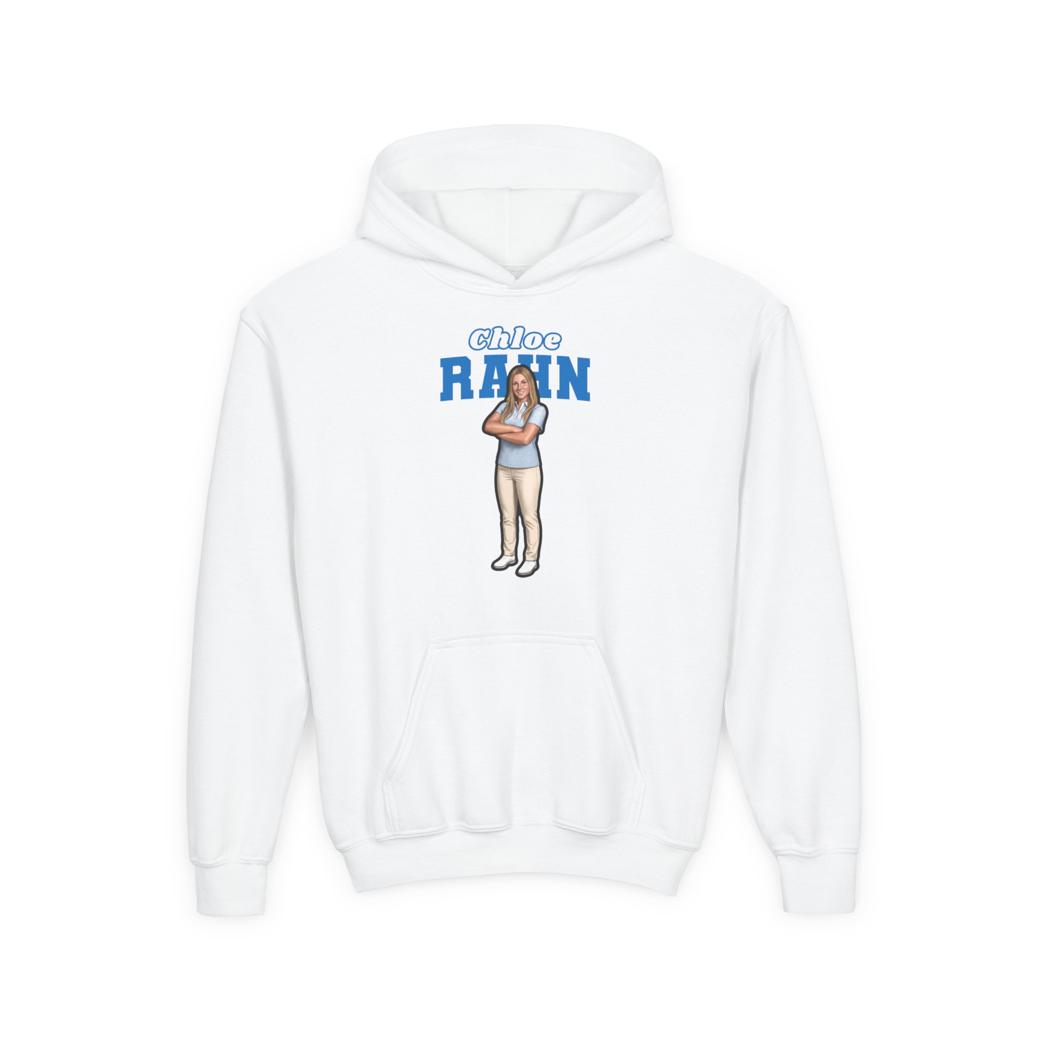 Youth Hoodie — character_name_arch in White