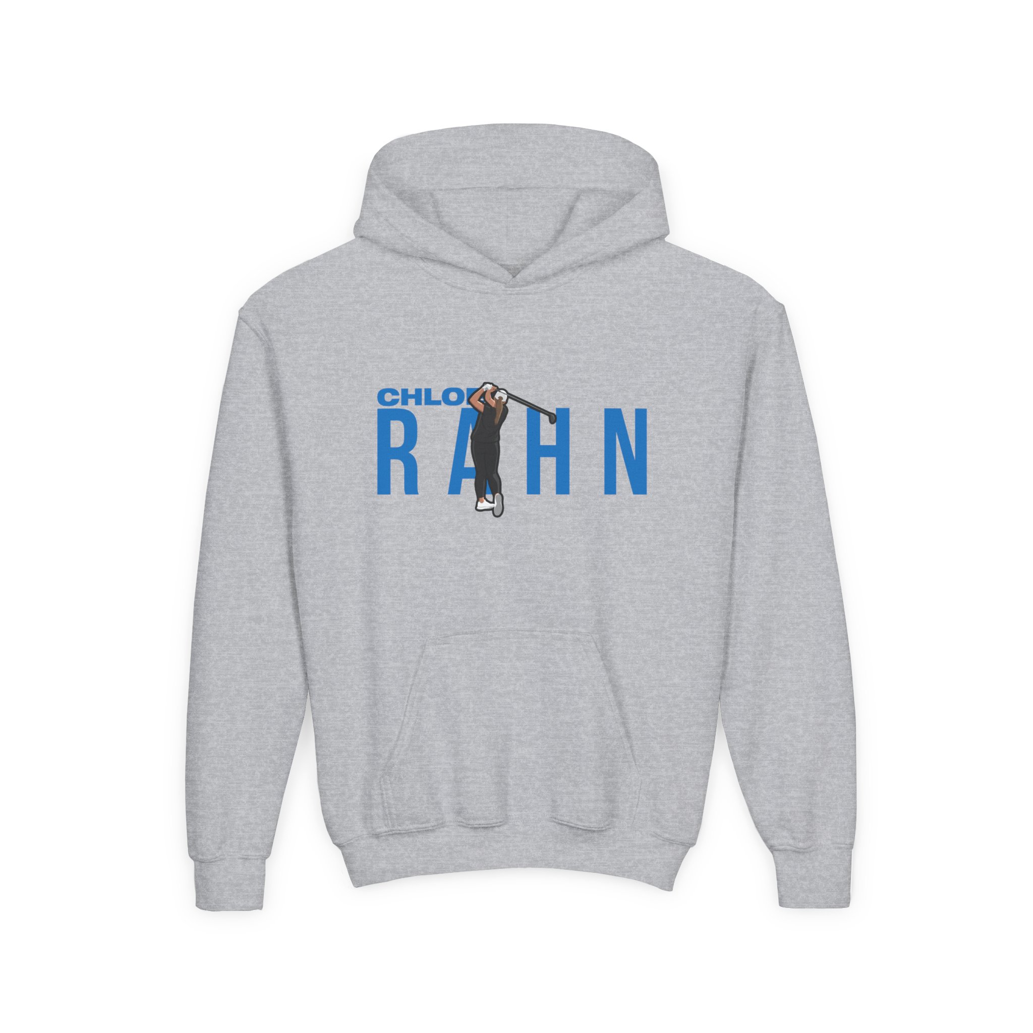 Youth Hoodie — character_player_name in Grey