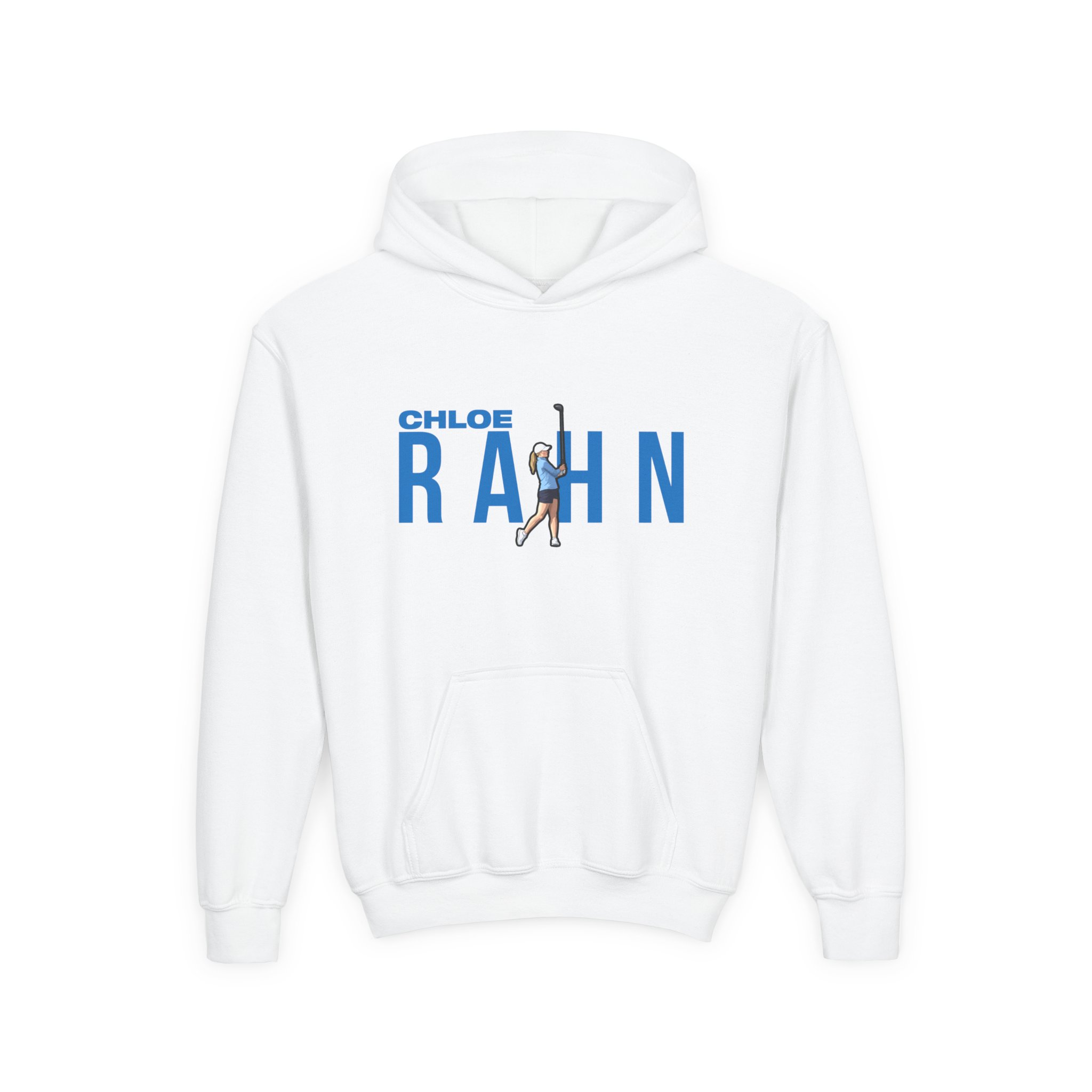Youth Hoodie — character_player_name in White