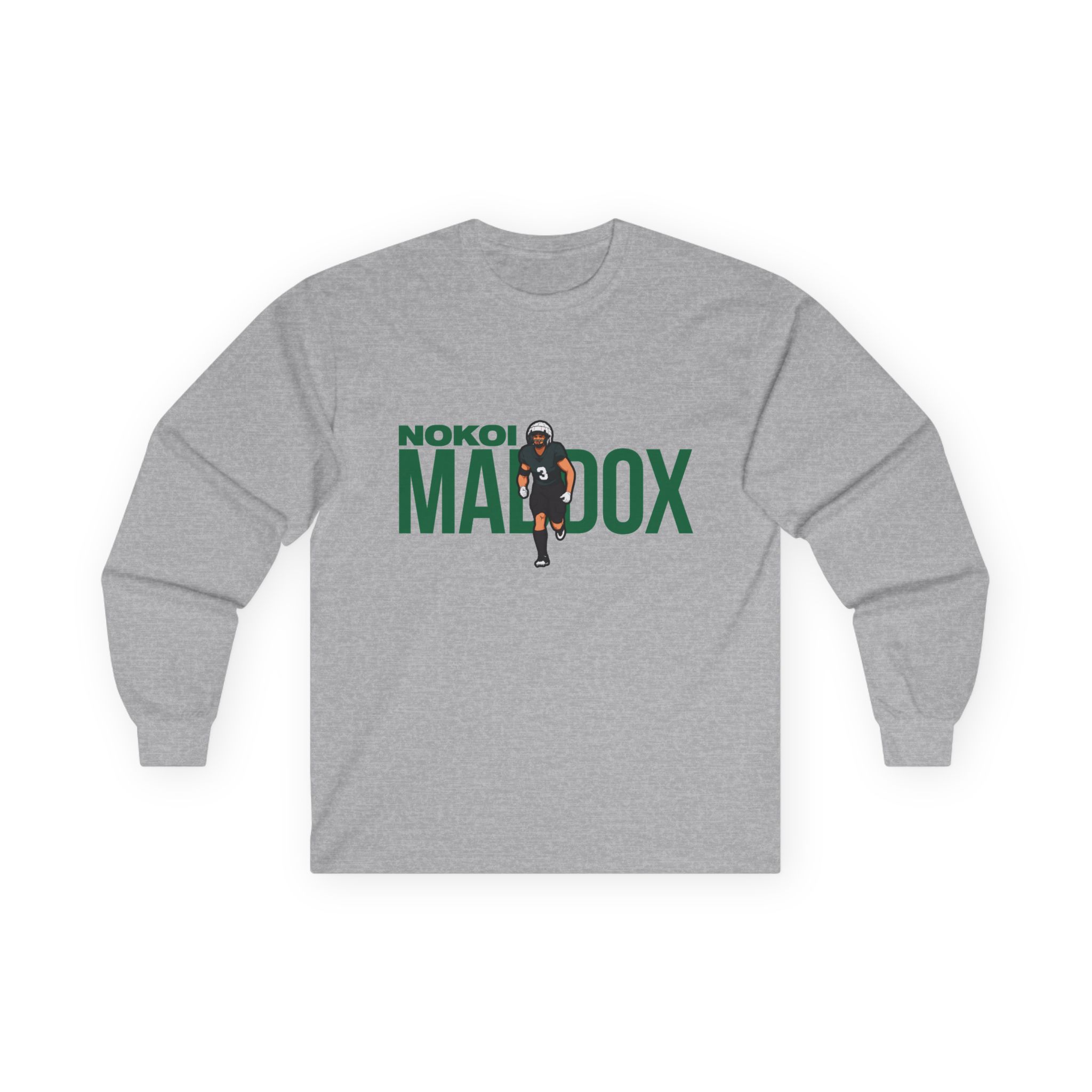 Long Sleeve Tee — character_player_name in Grey