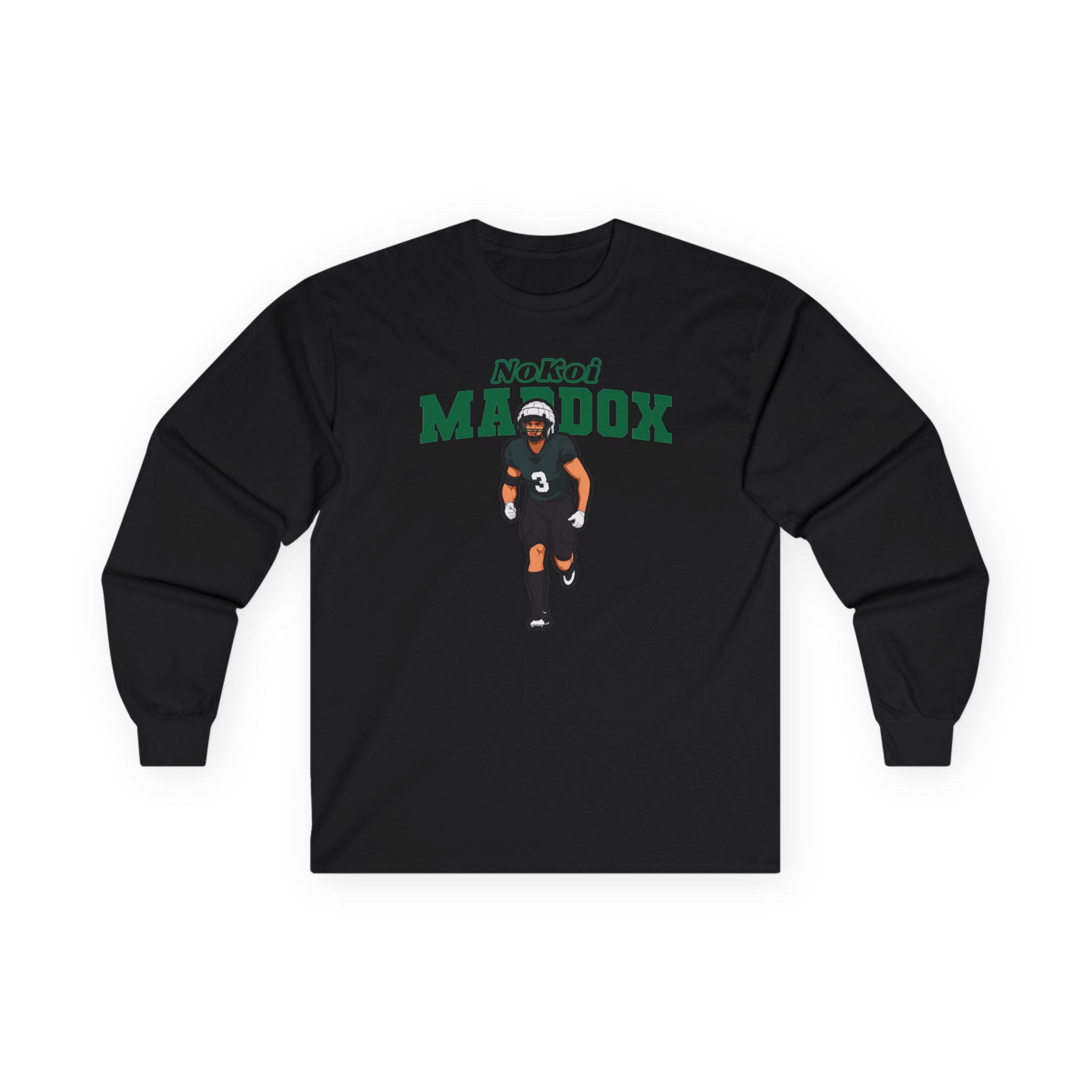 Long Sleeve Tee — character_name_arch in Black