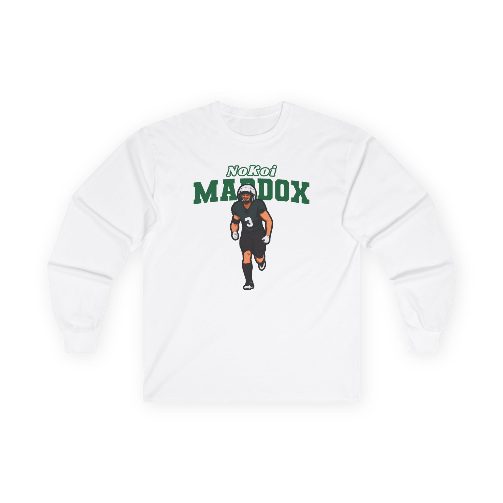 Long Sleeve Tee — character_name_arch in White