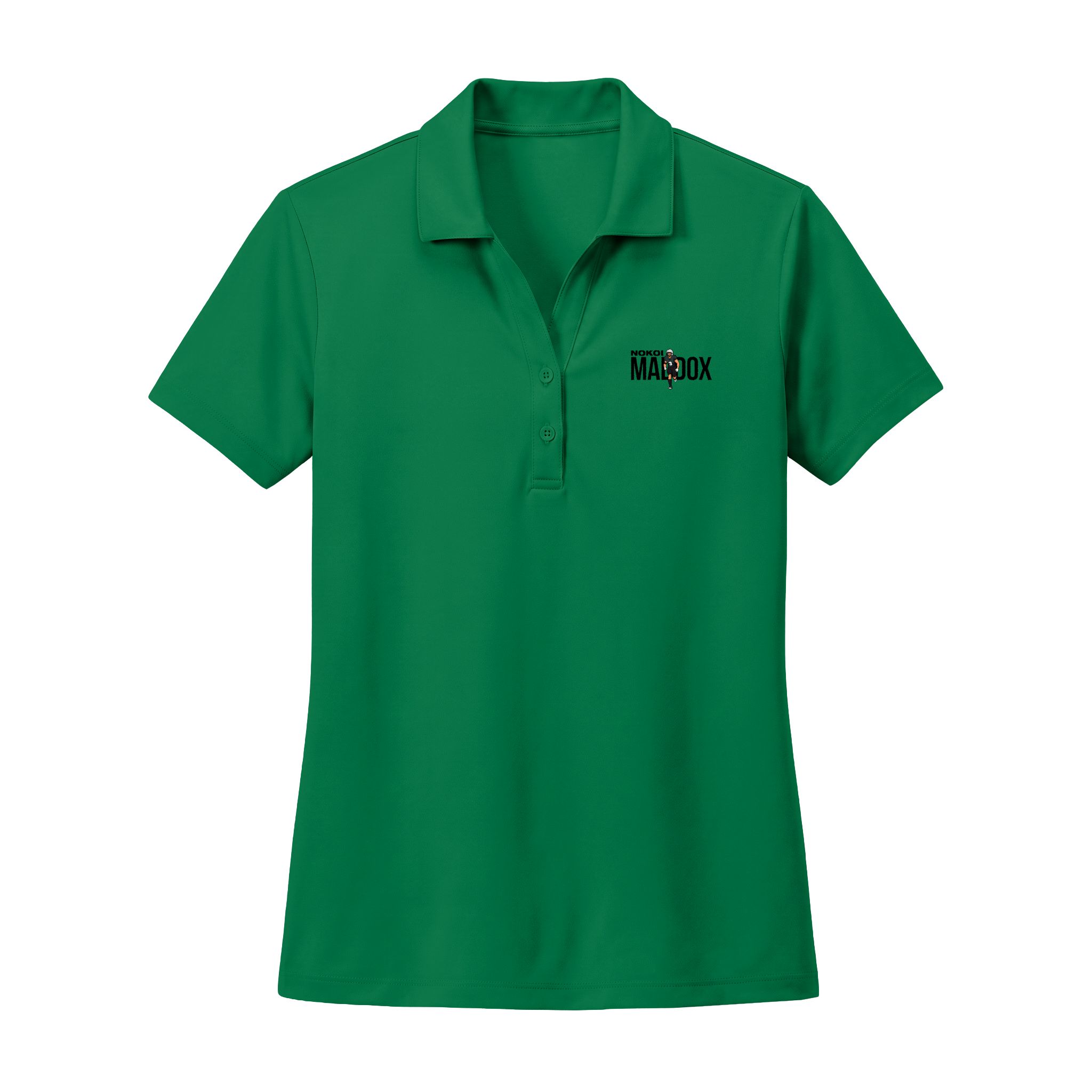 Women's Polo — character_player_name in Green