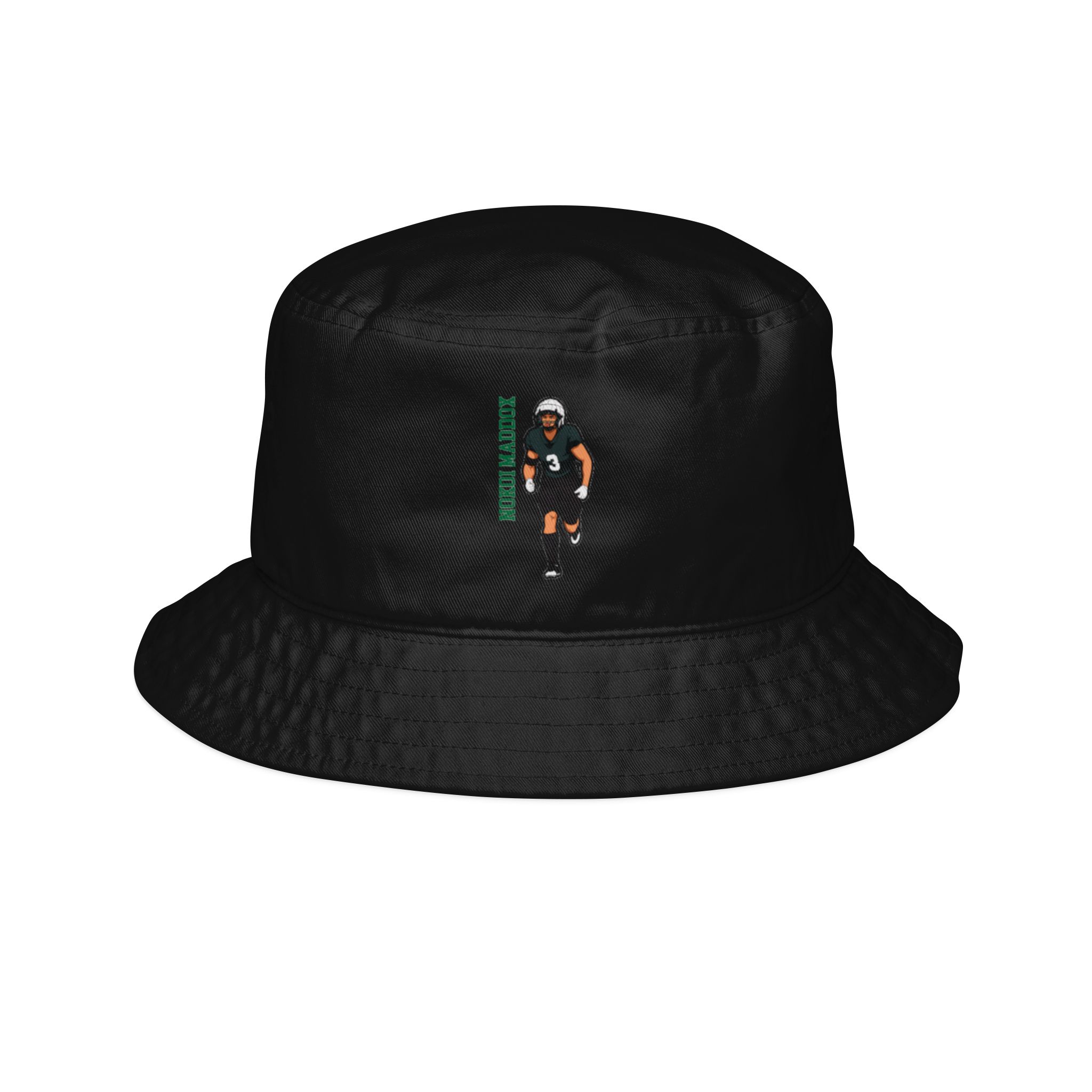 Bucket Hat — character_name_vertical in Black