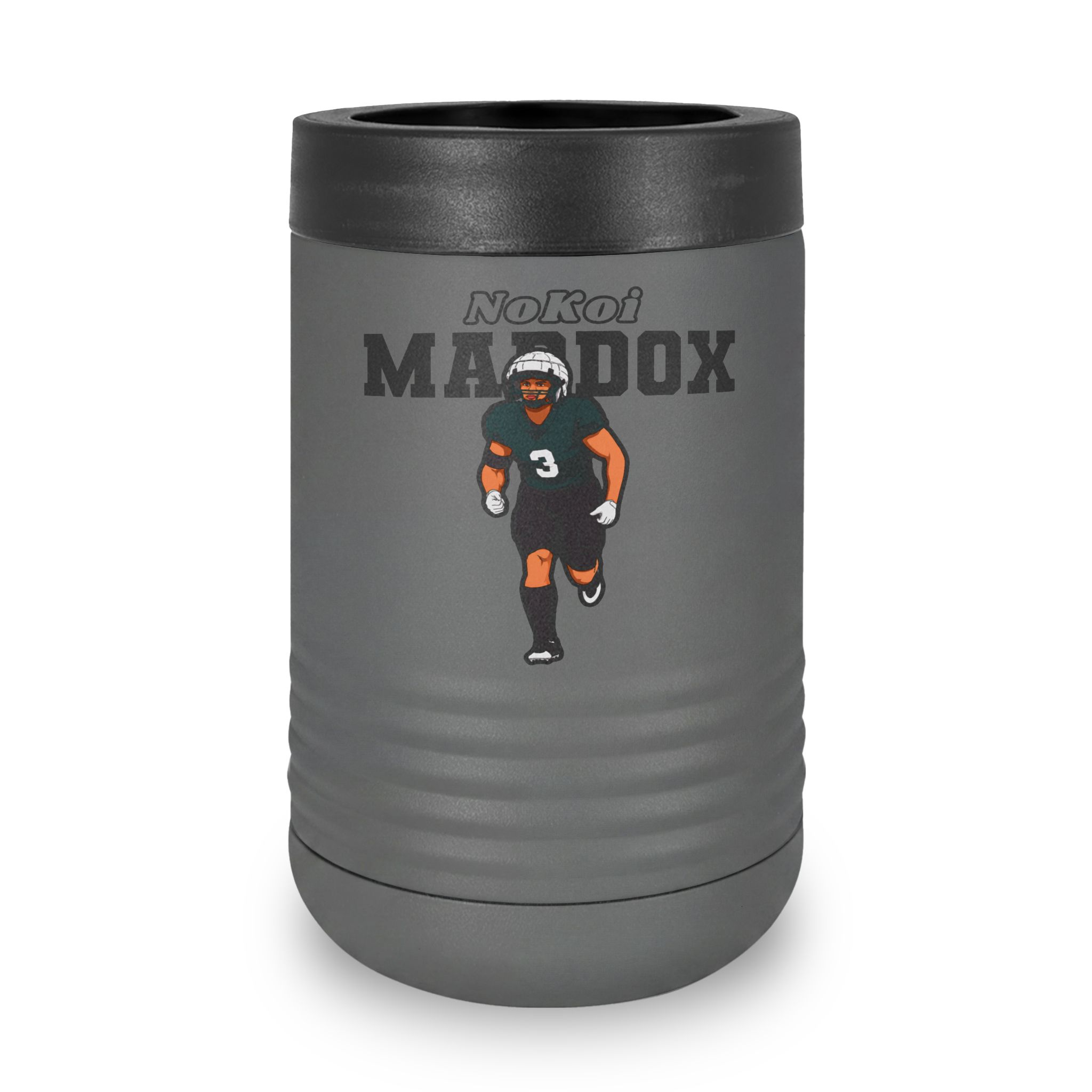 Stainless Can Cooler — character_name_arch in Grey