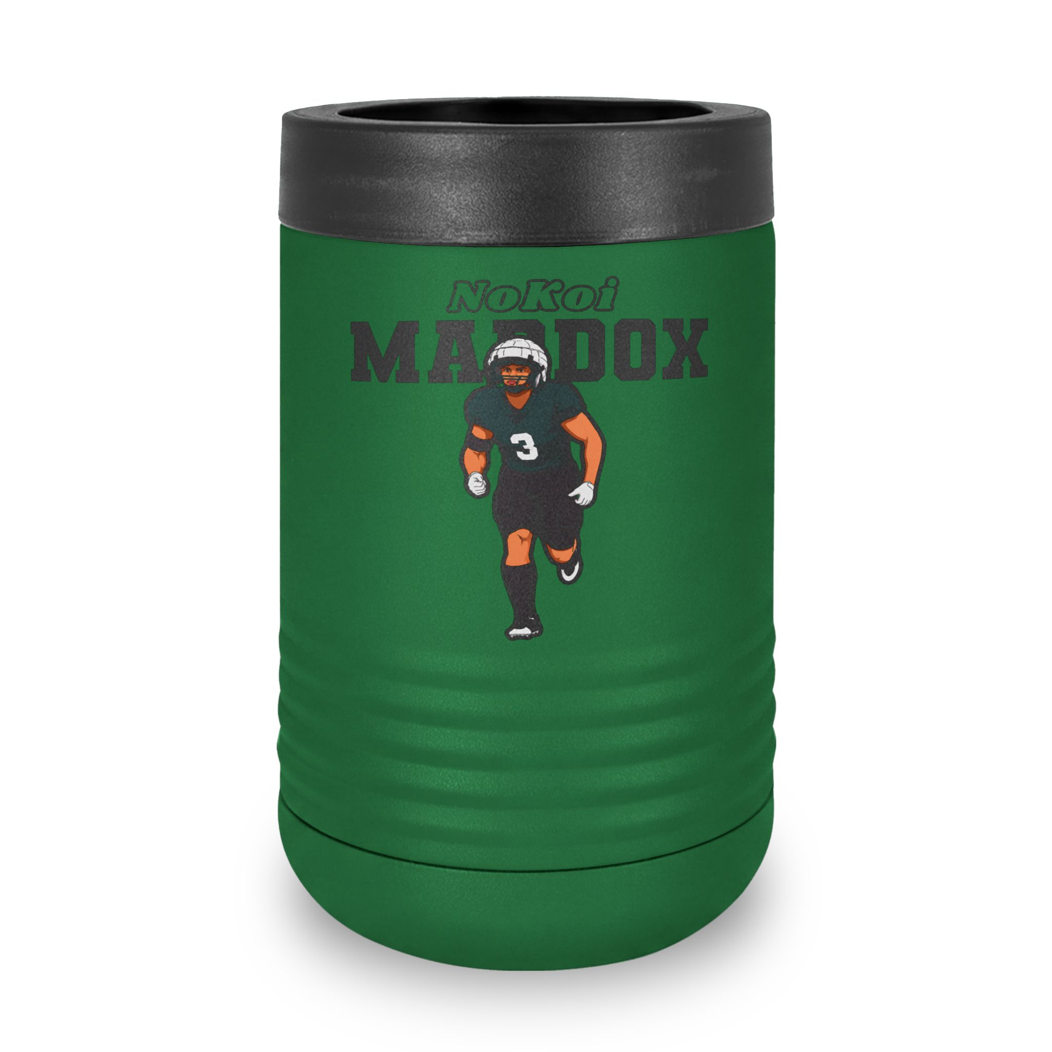 Stainless Can Cooler — character_name_arch in Green