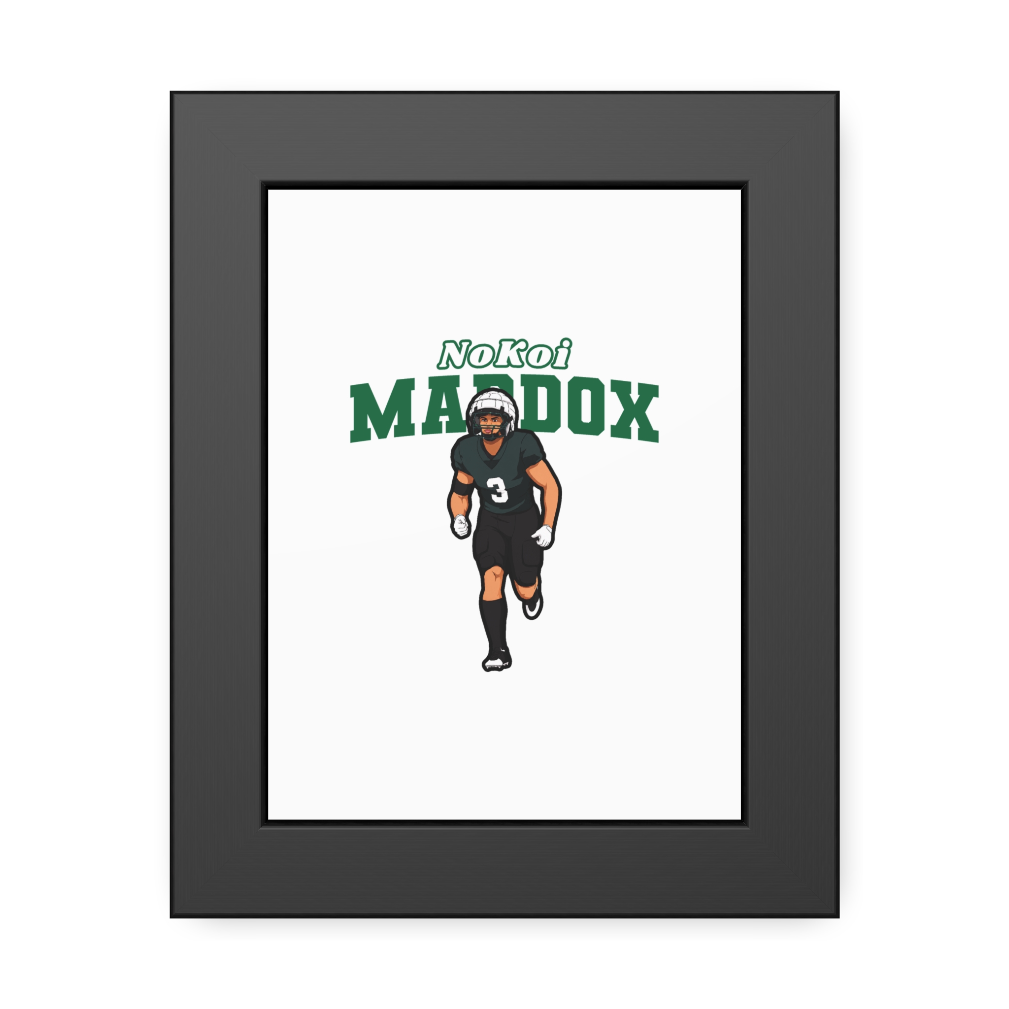 Framed Poster — character_name_arch in Black
