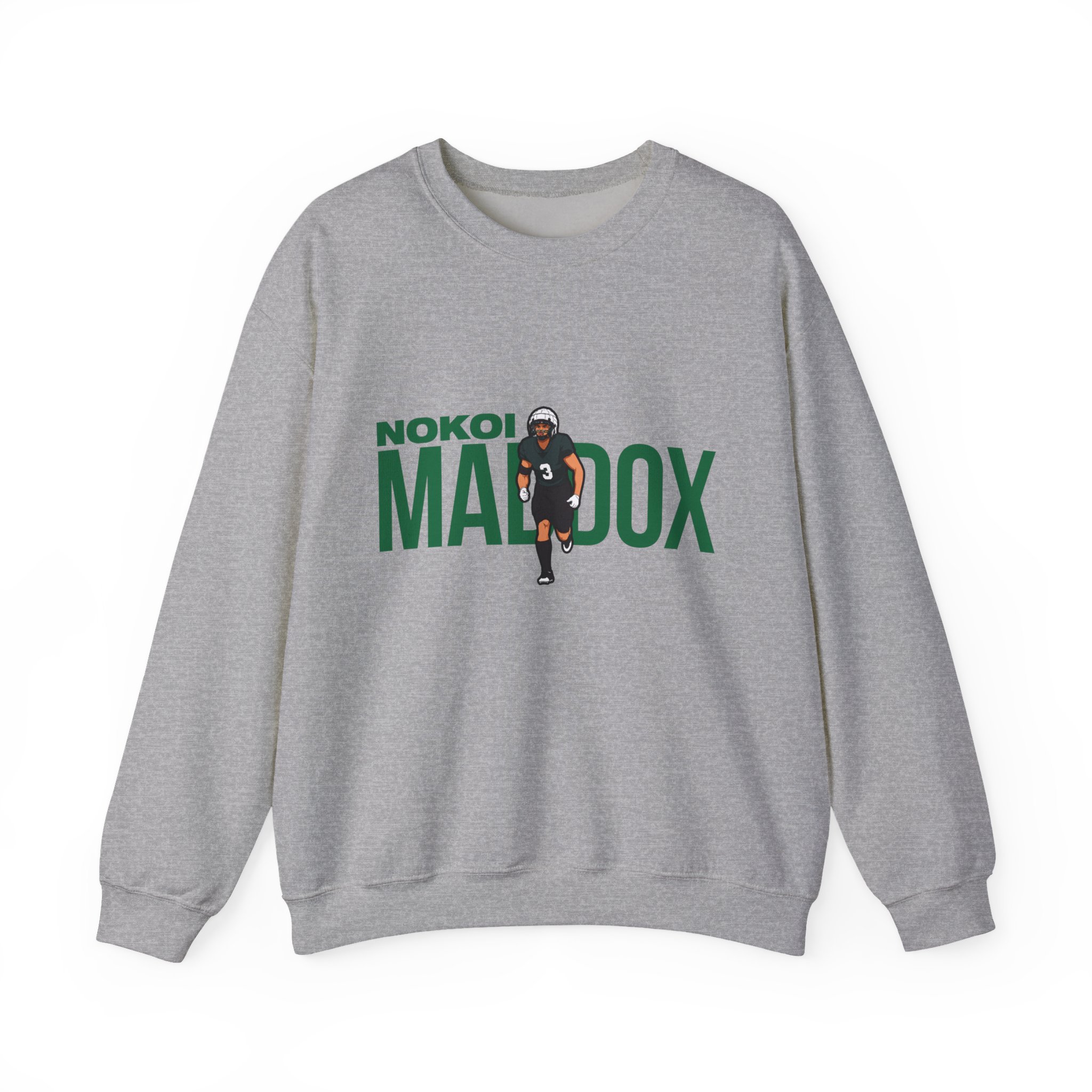 Crewneck Sweatshirt — character_player_name in Grey