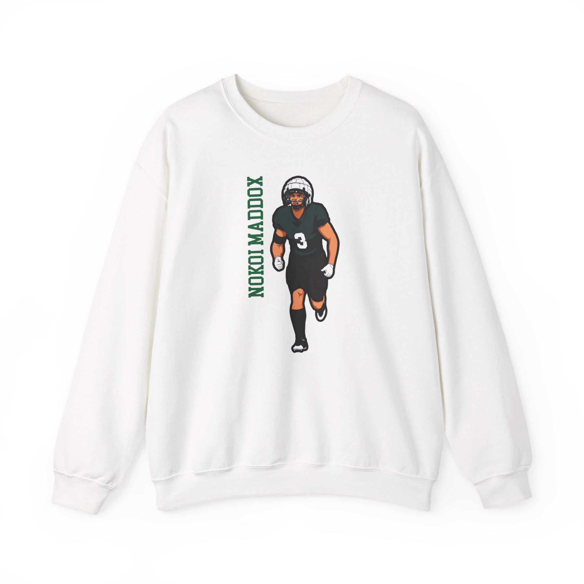 Crewneck Sweatshirt — character_name_vertical in White