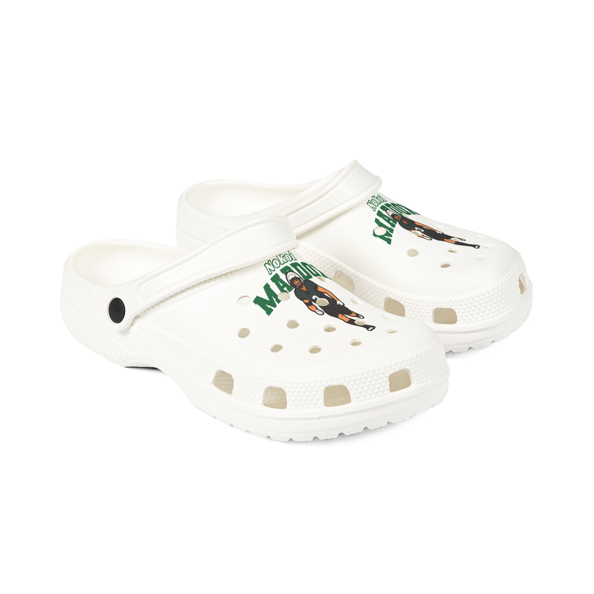 Rubber Clogs — character_name_arch in White