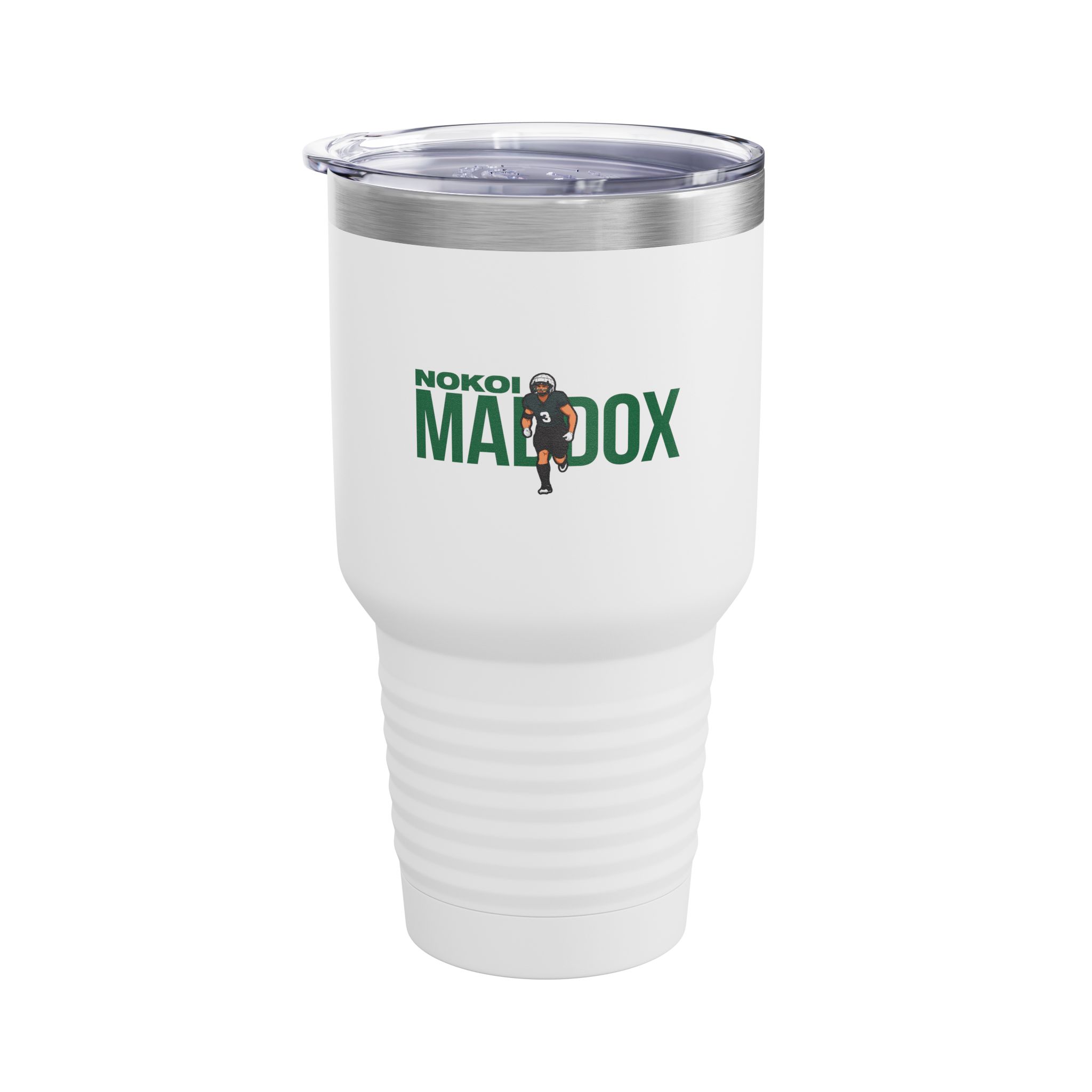 30oz Tumbler — character_player_name in White