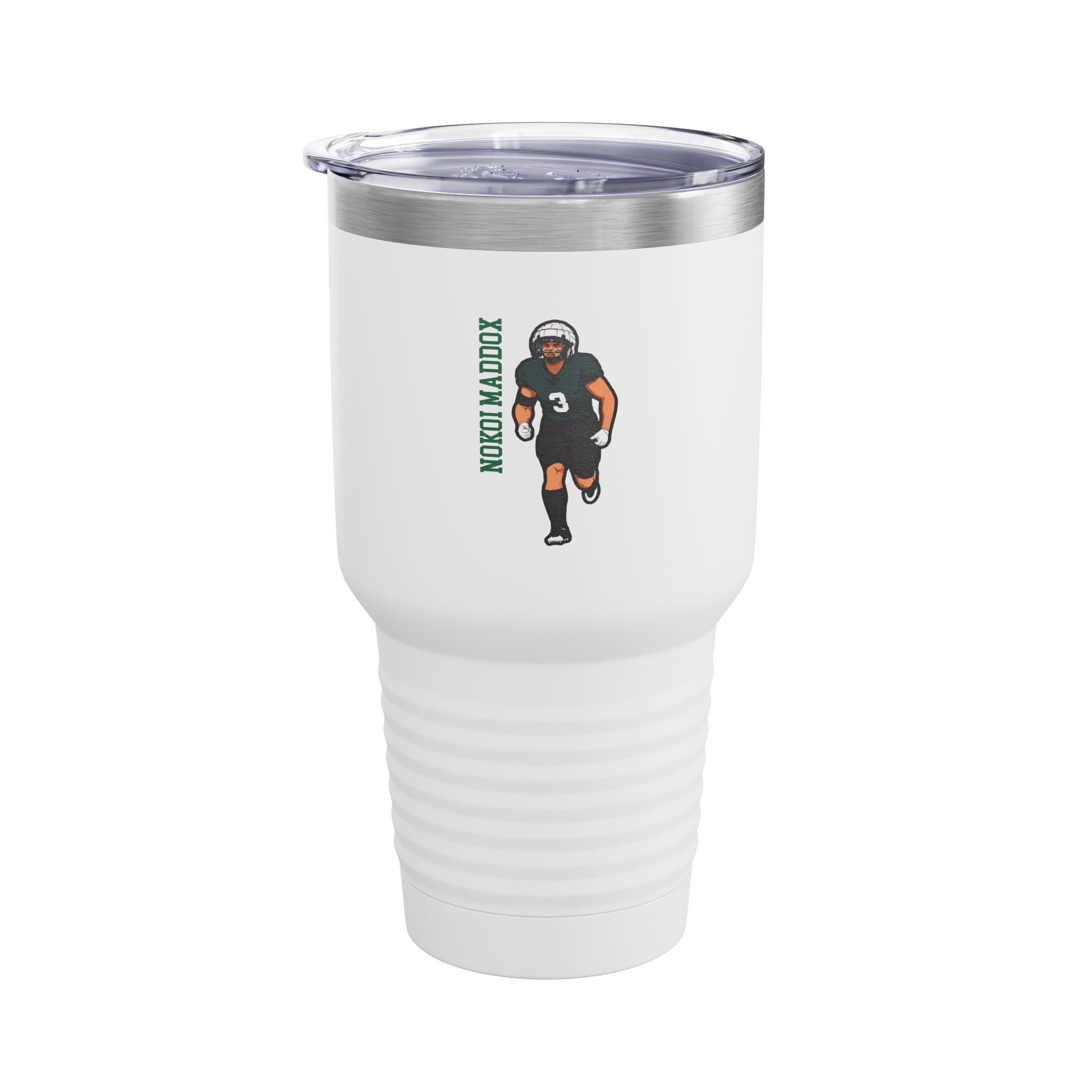 30oz Tumbler — character_name_vertical in White