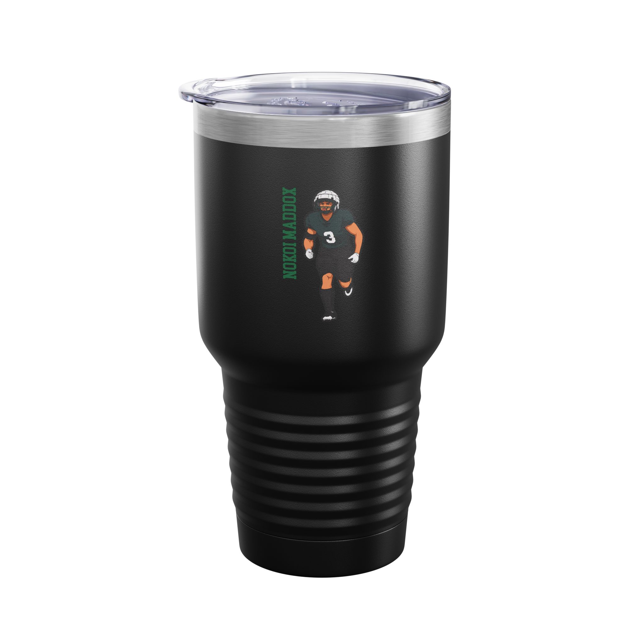 30oz Tumbler — character_name_vertical in Black