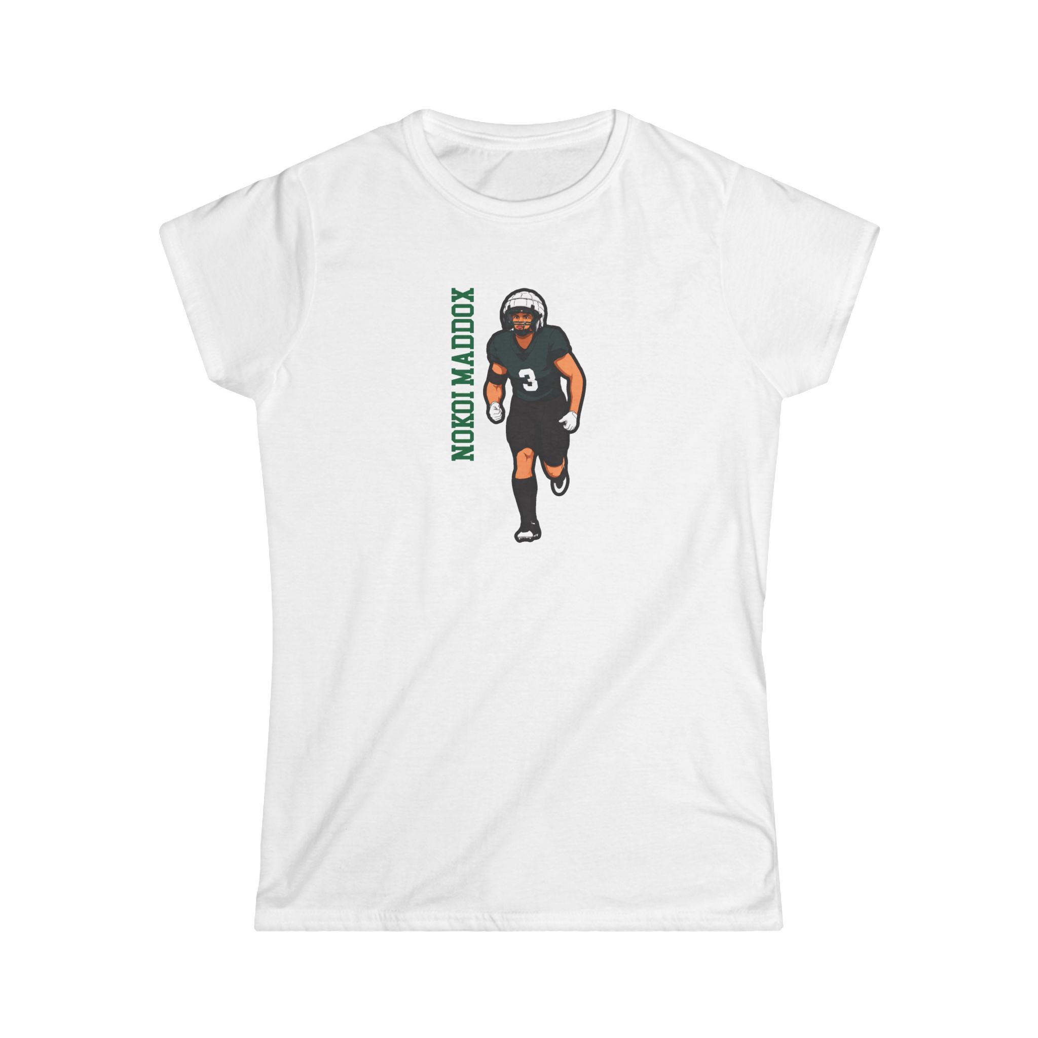 Women's Softstyle Tee — character_name_vertical in White