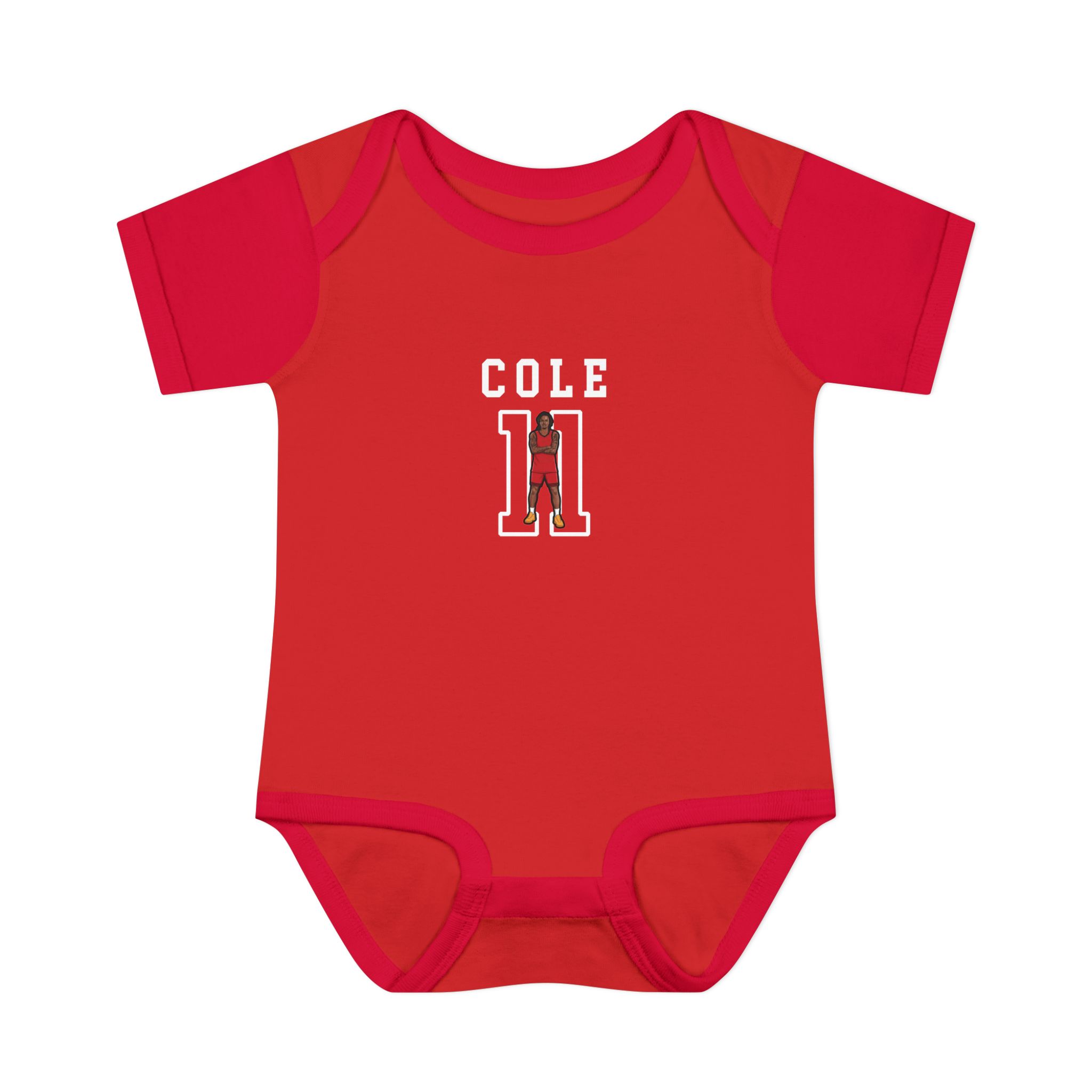 Baby Onesie — character_shirsey in Red